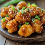 - 1 pound boneless, skinless chicken thighs - 1/2 cup cornstarch - 1/4 cup sesame seeds - 1/4 cup low sodium soy sauce - 2 tablespoons honey - 1 tablespoon rice vinegar - 2 cloves garlic, minced - 1 teaspoon freshly grated ginger - 1 tablespoon sesame oil - Green onions for garnish - Cooking oil for frying - Additional tools required for preparation To make Sticky Sesame Chicken Bites, you need fresh ingredients. The chicken thighs make the bites juicy. Cornstarch gives them a nice, crispy coat. The sesame seeds add crunch and flavor. Low sodium soy sauce adds saltiness without too much sodium. Honey gives the dish a sweet touch. Rice vinegar adds a hint of tang. Aromatics like garlic and ginger boost the taste. Garlic adds warmth, while ginger gives a fresh kick. Sesame oil ties everything together with its nutty flavor. Green onions on top add color and brightness. You also need cooking oil for frying. Choose a strong oil that can handle heat well. Have some mixing bowls ready for marinating and coating. A skillet is great for frying. A slotted spoon helps to lift the chicken out and drain the oil. With these ingredients in hand, you're set to create a delightful and sticky treat! To start, you need to marinate the chicken. First, grab a mixing bowl. Then, combine the soy sauce, honey, rice vinegar, minced garlic, and grated ginger. This mix will add yummy flavor. Next, add the chicken thighs. Make sure they are fully covered in the marinade. Cover the bowl and place it in the fridge. Let it marinate for at least 20 minutes. This helps the chicken soak up all those great tastes. Once the chicken is marinated, it's time for the coating. Take another bowl and add the cornstarch. Take each piece of chicken from the marinade. Roll them in the cornstarch until they are fully coated. This step is key. It gives the chicken a crispy texture when cooked. Now, heat oil in a large skillet over medium-high heat. You want the oil to shimmer. This means it's hot enough. Carefully add the coated chicken bites in small batches. Don't crowd the pan; this helps them brown better. Cook the chicken for about 5-7 minutes. Turn them occasionally until they are golden brown and cooked through. While the chicken cooks, let's make the sesame sauce. In a small saucepan, mix the sesame oil, the rest of the soy sauce, and sesame seeds. Heat the mix on low. Stir gently until the sesame seeds toast and smell nice. This will create a rich sauce for the chicken. After you cook the chicken, use a slotted spoon to remove it from the pan. Place the chicken on a plate lined with paper towels. This helps soak up any extra oil. While the chicken is still warm, transfer it to a large bowl. Pour the warm sesame sauce over the chicken. Toss the pieces until they are well coated. For serving, arrange the sticky chicken bites on a platter. Garnish with sliced green onions for a pop of color and fresh flavor. To get that perfect crunch, use cornstarch to coat your chicken. This coating makes your bites crispy and golden. When frying, keep an eye on the oil temperature. If it’s too low, the chicken will soak up oil. If it’s too hot, it can burn. Aim for medium-high heat for the best results. You can boost the flavor of your chicken bites in several ways. Try adding spices like paprika or cayenne for heat. You could also mix in some chopped herbs like cilantro or basil for freshness. Adjust the sweetness by adding more honey or reduce saltiness by using less soy sauce. Taste your sauce as you go to find your ideal balance. Make your chicken bites look stunning on the plate. Arrange them on a big platter for a fun display. You can sprinkle more sesame seeds on top for an extra touch. Serve with sides like steamed rice or a crisp salad. These pair well and add freshness to your meal. Don't forget to garnish with green onions for color! {{image_4}} You can switch chicken thighs for chicken breasts. Breasts are leaner and cook faster. Just cut them into bite-sized pieces like thighs. This keeps the dish light and tasty. For a vegetarian option, try using tofu instead of chicken. Firm tofu works best. Press it to remove extra water. Then, cut it into cubes and marinate just like the chicken. The tofu will soak up all the great flavors. Add some citrus for a fresh twist. Use orange or lime juice in the marinade. This adds a bright flavor that pairs well with sesame. You can also zest the fruit for extra zing. Want a spicy kick? Add some chili flakes or hot sauce to your marinade. This gives the dish heat and depth. Adjust the amount to suit your taste. You can serve the chicken bites with different sauces. Try a sweet chili sauce or a spicy peanut sauce. These add new dimensions to the dish. Pair your bites with various sides. Rice is a classic choice, but try stir-fried veggies or a fresh salad. They balance the richness of the chicken and keep your meal light. Store your Sticky Sesame Chicken Bites in the fridge. Place the chicken in an airtight container. This keeps them fresh for up to three days. If you want to keep them longer, use a freezer bag. Remove as much air as you can before sealing. To reheat the chicken bites without losing crispiness, use an oven. Preheat your oven to 375°F (190°C). Place the chicken on a baking sheet lined with foil. Heat for about 10-15 minutes. This method helps keep the chicken crispy. You can also use an air fryer. Set it to 350°F (175°C) and cook for about 5-7 minutes. To freeze your chicken bites, let them cool completely first. Place them in a freezer-safe bag or container. They can last for up to three months in the freezer. When you want to eat them, thaw in the fridge overnight. This keeps the texture nice. Avoid using a microwave to thaw. It can make them soggy. Yes, you can prepare these chicken bites ahead of time. First, marinate the chicken as directed. Then, store it in the fridge for up to 24 hours. This lets the chicken soak up all the flavors. You can also fry the chicken bites in advance. After frying, let them cool and store in an airtight container. When ready to serve, simply reheat them in the oven for a crispy finish. If you need a soy sauce alternative, try coconut aminos. It has a similar taste and is less salty. Another option is tamari, which is gluten-free. You can also use liquid aminos, as they are a great substitute with a similar flavor. To make this dish gluten-free, use tamari instead of soy sauce. Tamari is made without wheat, making it safe for gluten-free diets. Check the cornstarch to ensure it is labeled gluten-free. This way, you can enjoy the bites without worry. To cut down on sweetness, reduce the honey by half. You can also replace honey with a sugar-free sweetener, like stevia. Another option is to add more rice vinegar. This will balance the sweetness with some tang. These chicken bites pair well with rice or quinoa. You can serve them with steamed broccoli or a fresh salad. For drinks, iced tea or a light beer complements the dish nicely. Try these options for a complete and tasty meal! This article covered all the steps to make Sticky Sesame Chicken Bites. You learned about the main ingredients, cooking tips, and variations to try. Remember, the cornstarch coating is key for a crunch. Don't hesitate to experiment with flavors that suit your taste. Store your leftovers properly for future snacks. Enjoy your cooking and impress others with this tasty dish!