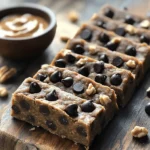 - 1 cup almond flour - 1/2 cup vanilla protein powder - 1/4 cup maple syrup - 1/4 cup almond butter (or peanut butter) - 1/4 cup unsweetened almond milk - 1 teaspoon vanilla extract - 1/2 teaspoon ground cinnamon - 1/4 teaspoon salt - 1/2 cup mini dark chocolate chips - Optional: 1/4 cup chopped walnuts or pecans Gathering the right ingredients is key to making these high-protein chocolate chip cookie dough bars. Each item plays a vital role. Almond flour serves as a great base. It adds moisture and flavor. Vanilla protein powder boosts protein levels. This is perfect for a post-workout snack. Maple syrup gives natural sweetness, while almond butter adds creaminess. You can also use peanut butter if you prefer. Unsweetened almond milk keeps the mixture smooth. It helps blend everything well. Vanilla extract brings a warm flavor. Ground cinnamon adds a nice touch of spice. A little salt balances the sweetness. Mini dark chocolate chips make the bars truly delicious. They provide that classic cookie dough taste. If you want extra crunch, add chopped walnuts or pecans. This will enhance the texture and taste. With these ingredients, you are set to create a tasty treat. Each bite is packed with flavor and nutrition. Enjoy getting your protein fix in a fun and yummy way! To start, grab a large mixing bowl. Combine one cup of almond flour and half a cup of vanilla protein powder. Whisk these together until smooth. This mix will give our bars a great base. In another bowl, whisk together a quarter cup of maple syrup, a quarter cup of almond butter, and a quarter cup of unsweetened almond milk. Add one teaspoon of vanilla extract, half a teaspoon of ground cinnamon, and a quarter teaspoon of salt. Keep mixing until you reach a smooth consistency. Next, gradually add the wet mixture to the dry ingredients. Stir together until a thick and doughy texture forms. This step is key for the bars to hold together. Now for the fun part! Gently fold in half a cup of mini dark chocolate chips. If you want extra crunch, include a quarter cup of chopped walnuts or pecans. This will give your bars a tasty twist. Take an 8x8 inch baking dish and line it with parchment paper. Make sure the paper hangs over the sides a bit. This will help you lift the bars out later. Press the dough evenly into the dish. Use a spatula or your hands to smooth the top. Place the dish in the refrigerator for 30 minutes. This helps firm up the bars. Once chilled, lift the mixture out using the parchment paper. Cut into squares or bars of your choice. Enjoy your high-protein chocolate chip cookie dough bars! For almond flour, you can use coconut flour or oat flour. Both options work well in this recipe. If you want to use a different protein powder, try chocolate or plant-based protein. Just keep in mind that flavors may change. To adjust the texture, add more almond milk if the mix is too dry. Start with one tablespoon at a time until you reach your goal. Chilling time is also key. Chill the mixture for at least 30 minutes to firm up the bars. If you prefer a softer texture, reduce the chilling time to 15 minutes. For a fun serving, arrange the bars on a bright platter. Sprinkle extra chocolate chips or nuts on top for a pop of color. You can also cut the bars into fun shapes using cookie cutters. This adds a special touch and makes them more inviting. {{image_4}} You can enhance these bars by adding different extracts. Almond or hazelnut extracts bring a new twist. You can also try flavored protein powders. Chocolate or cookie dough protein powders can elevate the taste. If you prefer a nut-free option, swap almond butter for sunflower seed butter. This keeps the taste rich and creamy. You can also skip the nuts entirely. The bars will still taste amazing without them. Get creative with mix-ins! Dried fruits like cranberries or raisins add sweetness. Seeds like pumpkin or sunflower can add crunch. Chia seeds are a great superfood to include. They boost nutrition without changing the flavor much. To keep your High-Protein Chocolate Chip Cookie Dough Bars fresh, use airtight containers. This helps prevent moisture from ruining your treats. For short-term storage, you can keep them in the fridge for up to a week. If you want to save them longer, freezing is best. To freeze your bars, wrap each one in plastic wrap. Then, place them in a freezer bag or an airtight container. This helps avoid freezer burn. When you're ready to enjoy one, take it out and let it thaw in the fridge overnight. You can also microwave it for a few seconds if you want it warm. In the fridge, these bars last about a week. Watch for any changes in texture or smell. If they feel sticky or have an off scent, it’s time to toss them. Always trust your senses; they are the best guide for freshness. Each bar has about 10 grams of protein. This comes from key ingredients like almond flour and vanilla protein powder. Almond flour adds healthy fats and protein. The vanilla protein powder boosts the protein even more. Together, they make these bars a great snack for energy and muscle support. Yes, you can use other flours! If you need gluten-free options, try coconut flour or oat flour. They each have a unique taste and texture. Just remember, different flours absorb moisture differently. You may need to adjust the liquid to get the right dough consistency. Absolutely! These bars are perfect for meal prep. They store well in the fridge for up to a week. You can also freeze them for longer storage. Just cut them into bars and keep them in an airtight container. This makes it easy to grab a quick snack on busy days. Making these bars vegan is simple! Replace the vanilla protein powder with a plant-based version. Use maple syrup, almond butter, and almond milk, which are all vegan. Make sure to check your chocolate chips too. Look for dairy-free options to keep it vegan-friendly. These protein bars offer many health benefits. They provide a good mix of protein, healthy fats, and carbs. This helps fuel your body and keeps you full longer. Almond flour and nut butter add fiber and nutrients. They are a great snack before or after workouts! Yes, you can swap maple syrup for other sweeteners. Honey is a great option if you are not vegan. You can also try agave syrup or brown rice syrup. Each sweetener will change the flavor slightly, so choose what you like best! You now have a clear idea of how to make delicious protein bars. We explored the ingredients, simple steps, and tips for success. The bars are easy to customize with different flavors and ingredients. You can store them to enjoy later. Remember, these bars are not just tasty; they also offer great health benefits. Try making them your way for a perfect snack, meal prep, or energy boost. Enjoy creating these wholesome treats!