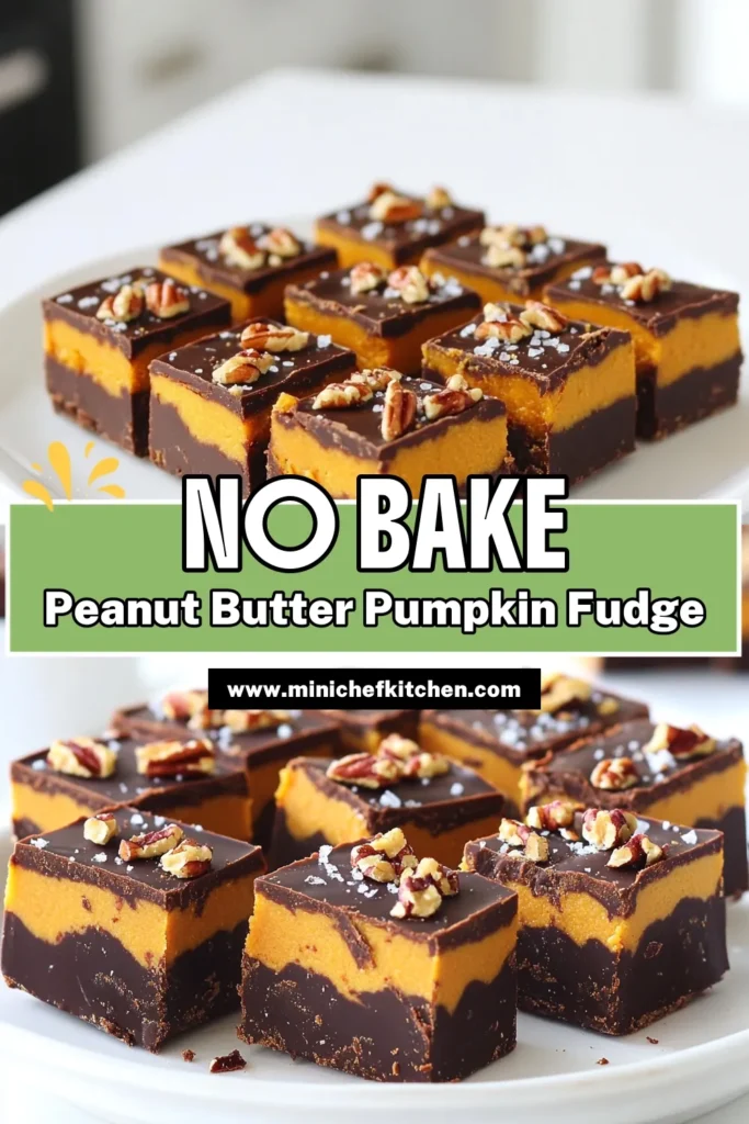 Indulge in the rich flavors of our Decadent No-Bake Chocolate Peanut Butter Pumpkin Fudge! This easy recipe combines creamy peanut butter, pumpkin puree, and dark chocolate for a delightful treat that’s perfect for any occasion. With just a few simple ingredients and minimal prep time, you can create a scrumptious dessert that everyone will love. Click to discover the full recipe and enjoy this heavenly fudge today! #NoBakeFudge #ChocolatePeanutButter #PumpkinDessert #FallTreats