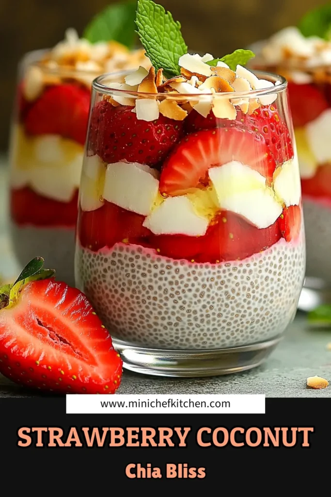 Indulge in the refreshing taste of Strawberry Coconut Chia Pudding Delight! This easy recipe combines creamy coconut milk, fresh strawberries, and crunchy toasted coconut for a delightful dessert that's perfect for any occasion. With just a few simple ingredients and chilling time, you'll have a gorgeous and healthy treat ready to impress. Click through for the full recipe and bring this delicious pudding to your table! #ChiaPudding #HealthyDesserts #StrawberryRecipes #CoconutDelight