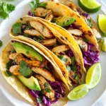 - 2 boneless, skinless chicken breasts - 1 tablespoon olive oil - Juice and zest of 2 limes The main ingredients create a fresh and zesty taste. The chicken breasts hold the marinade well. Olive oil adds moisture, while lime juice and zest bring bright flavors. - 1 teaspoon ground cumin - 1 teaspoon chili powder - 1 teaspoon garlic powder - Salt and pepper, to taste The seasonings pack a punch. Ground cumin adds warmth, while chili powder brings a subtle kick. Garlic powder enhances the overall taste, and salt and pepper balance the flavors. - 8 small corn tortillas - 1 cup shredded red cabbage - 1 ripe avocado, sliced - Fresh cilantro, for garnish - Lime wedges, for serving Taco essentials make each bite special. Corn tortillas are soft and perfect for wrapping. Shredded red cabbage adds crunch, while avocado gives creaminess. Fresh cilantro adds a pop of color and flavor, and lime wedges let you add more zest. {{ingredient_image_2}} First, gather a mixing bowl. Whisk together 1 tablespoon of olive oil, juice and zest of 2 limes, 1 teaspoon of ground cumin, 1 teaspoon of chili powder, 1 teaspoon of garlic powder, and salt and pepper to taste. This mix brings a bright flavor to the chicken. Next, add the chicken breasts. Make sure each piece is well-coated in the marinade. Cover the bowl with plastic wrap and let it marinate. You can leave it at room temperature for 30 minutes or refrigerate it for up to 2 hours. This helps the chicken absorb all the tasty flavors. Now, it’s time to cook the chicken. Preheat your grill or skillet over medium-high heat. You want it hot before adding the chicken. Take the marinated chicken out, shaking off any extra marinade. Place the chicken on the grill or skillet. Cook for about 6-7 minutes on each side. Check the internal temperature; it should reach 165°F (75°C). Once cooked, move the chicken to a cutting board and let it rest for 5 minutes. This keeps the chicken juicy and tender. While the chicken rests, warm up your small corn tortillas. You can do this on the grill or in the skillet for about 30 seconds on each side. They should be soft and slightly toasted. Next, slice the rested chicken into thin, bite-sized pieces against the grain. This ensures that each piece stays tender. Now comes the fun part—assembling the tacos! Start with a warm tortilla. Layer a few slices of the flavorful chicken in the center. Add a generous amount of shredded red cabbage for crunch and a few avocado slices for creaminess. To make your chicken tacos even tastier, you can add some great ingredients to your marinade. Try adding honey or agave for a touch of sweetness. You can also use orange juice for a fruity twist. Fresh herbs, like thyme or oregano, can really boost the flavor too. Using fresh herbs and spices is key. Fresh cilantro adds a bright taste. Try adding some chopped jalapeños for a spicy kick. Fresh lime juice is always a must; it brightens everything up. You can cook the chicken in different ways. Baking is an easy option if you prefer a hands-off method. Just season the chicken and pop it in the oven. Frying gives a nice crispy texture, but it can add extra oil. Grilling the chicken gives it a smoky flavor. It also leaves those beautiful grill marks. Cooking in a skillet can be quicker and easier. Both methods work well; it just depends on what you like best. When serving your tacos, presentation matters! Arrange the tacos neatly on a large platter. Add lime wedges and fresh cilantro in a small bowl on the side. This makes everything look inviting. For sides, consider serving black beans or rice. Both pair well with the zesty chicken. A cool drink, like a lime soda or iced tea, can balance the flavors nicely. Enjoy your meal! Pro Tips Marinate Longer for More Flavor: For the best taste, marinate the chicken for at least 2 hours in the refrigerator. This allows the flavors to penetrate deeply into the meat. Use Fresh Limes: Freshly squeezed lime juice and zest will give your tacos a vibrant, zesty flavor that bottled lime juice cannot replicate. Rest the Chicken: Always let your cooked chicken rest for a few minutes before slicing. This helps the juices redistribute, keeping the meat tender and juicy. Warm Tortillas Properly: Warming tortillas on a skillet or grill enhances their flavor and texture, making them more pliable and enjoyable to eat. {{image_4}} You can switch out chicken for beef or tofu. Beef adds a rich flavor. Use flank steak or ground beef for a hearty option. For a plant-based choice, tofu absorbs the zesty marinade well. Try firm tofu for the best texture. Seafood is another tasty choice for zesty tacos. Shrimp works wonderfully with lime. Just marinate and cook quickly. Fish like tilapia or mahi-mahi also tastes great. Use the same marinade for a fresh twist. For gluten-free tacos, use corn tortillas. They are naturally gluten-free and perfect for everyone. Check labels to ensure they meet your needs. If you want vegan or vegetarian options, use black beans or lentils. These add protein and a nice texture. You can still keep the zesty flavor by using the same marinade. Just skip the chicken and marinate your chosen protein. To add some heat, try jalapeños or a spicy sauce. Fresh jalapeños give a nice crunch and spice. You can also drizzle on hot sauce for extra kick. Switching up toppings and salsas can change the flavor too. Try mango salsa for sweetness or pico de gallo for freshness. Fresh herbs like mint or basil can also add a unique twist. To store leftover chicken, let it cool first. Place it in an airtight container. Refrigerate it right away. Use the chicken within three to four days for best taste. If you want to keep it longer, freeze it. Wrap the chicken tightly in plastic wrap or foil. Then, place it in a freezer bag. It can last up to six months in the freezer. To reheat cooked chicken, use a microwave or a skillet. If using a microwave, cover the chicken with a damp paper towel. This keeps it moist. Heat it in short bursts, checking often. In a skillet, add a splash of water and cover it. This helps the chicken heat evenly. For tortillas, store them in a sealed bag. When ready to eat, warm them again in a skillet. This will keep them fresh and soft. When storing tacos, keep them separate. Store the chicken, tortillas, and toppings in different containers. This helps prevent sogginess. If you have assembled tacos, eat them within a few hours. If you need to store them longer, take them apart. Place the chicken and toppings in separate bags. This way, you can enjoy crisp, fresh tacos later. To check if chicken is done, look for an internal temperature of 165°F (75°C). Use a meat thermometer for accurate readings. The chicken should also have a nice golden brown color. If the juices run clear and there is no pink, it is safe to eat. Yes, you can prepare these tacos ahead of time. Cook the chicken and store it in the fridge for up to 3 days. You can warm the chicken before serving. The tortillas can be heated right before you assemble. This makes meal prep easy and quick! If you don’t have lime, lemon works well too. Orange juice can add sweetness, while grapefruit juice offers a unique twist. Each citrus will change the flavor slightly, but they all add a nice zing to the chicken. You now have all the steps to make tasty chicken tacos. We covered key ingredients, cooking methods, and storage tips. You can customize them with different flavors and make them fit your diet. Enjoy making these tacos for a fun meal or gathering. With practice, you’ll impress everyone with your cooking. It’s easy and delicious! Happy cooking!