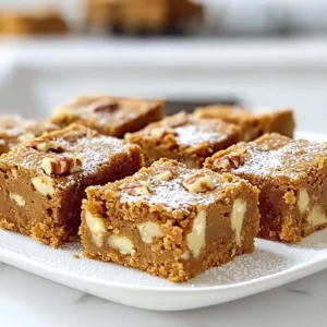 Brown Butter Pumpkin Spice Blondies Delightful Treat