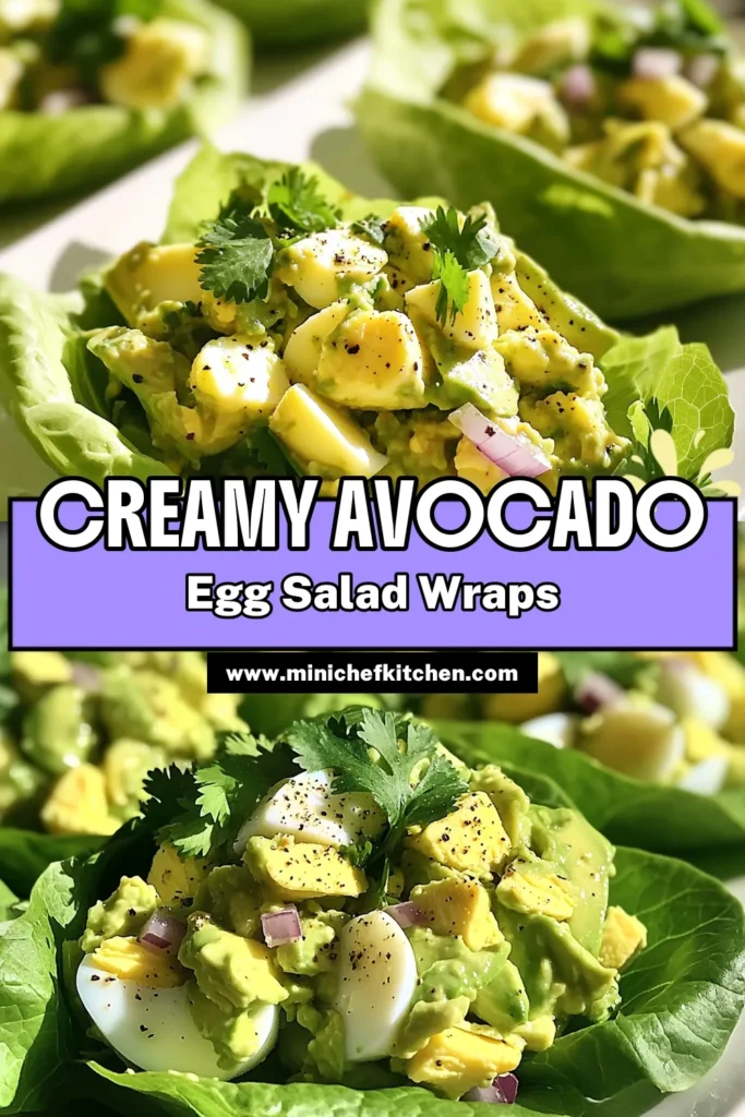 Dive into a delicious and healthy twist with these Avocado Egg Salad Lettuce Wraps! This delightful recipe combines creamy avocado and perfectly boiled eggs for a refreshing meal that's perfect for lunch or a light dinner. Ready in just 30 minutes, these wraps are not only easy to make but also packed with flavor. Click to explore the full recipe and whip up this tasty dish today! #AvocadoEggSalad #HealthyEating #LettuceWraps #QuickRecipes