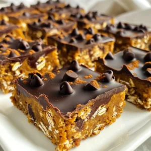 No Bake Pumpkin Chocolate Oat Bars Easy Recipe