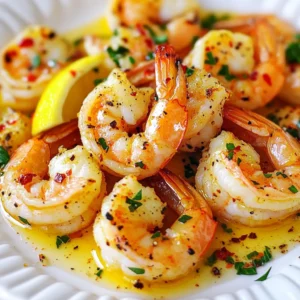 - 1 pound large shrimp, peeled and deveined - 4 cloves garlic, finely minced - 3 tablespoons extra virgin olive oil - Zest of 1 fresh lemon - Juice of 1 medium lemon - 1 teaspoon smoked paprika - ½ teaspoon red pepper flakes - Salt and freshly cracked black pepper to taste - 2 tablespoons fresh parsley, finely chopped Using fresh, high-quality ingredients makes a big difference. Fresh shrimp tastes sweet and tender. Quality olive oil adds rich flavor. Fresh garlic gives a strong aroma. The lemon zest brings bright notes. Each ingredient plays a key role. You want your dish to shine, and it starts with what you use. When buying shrimp, look for a few things. - Appearance: The shrimp should be shiny and firm. - Smell: Fresh shrimp should smell like the ocean, not fishy. - Color: Choose shrimp that are pink or gray. Avoid any with dark spots. - Texture: They should feel firm to the touch. If you can, buy shrimp that is wild-caught. This often means better taste and quality. {{ingredient_image_2}} Start by preheating your oven to 400°F (200°C). This heat will cook the shrimp well. While the oven warms up, line a baking sheet with parchment paper. This makes cleanup easier later. In a large bowl, mix the olive oil, minced garlic, lemon zest, and lemon juice. Add the smoked paprika, red pepper flakes, salt, and black pepper. Whisk everything together until it looks smooth and well mixed. This marinade is key to making the shrimp tasty. Now, add the peeled and deveined shrimp to the bowl. Gently toss the shrimp to coat them in the marinade. Let the shrimp sit for about 15 minutes. This step helps them soak up all the lovely flavors. Spread the marinated shrimp in a single layer on your baking sheet. Make sure they are not crowded. This helps them cook evenly. Place the tray in the oven and roast for 8-10 minutes. Watch closely until the shrimp turn pink and opaque. Remove them from the oven when they look perfect. Finally, sprinkle some fresh parsley on top for color before serving. To keep shrimp tender, watch the cooking time closely. Shrimp cook fast, usually in about 8-10 minutes. Once they turn pink and opaque, they are ready. If you leave them too long in the oven, they will become tough. A simple rule is to check them at 7 minutes. If they look done, take them out. To boost flavor, let shrimp marinate for 15 minutes. The marinade blends the garlic, lemon, and spices nicely. Fresh lemon juice and zest add brightness to the dish. You can also try adding herbs like dill or thyme for more depth. Adjust the red pepper flakes to control the heat level. This way, you can make it just right for your taste. Lemon garlic roasted shrimp pair well with many sides. Serve them with fluffy rice or creamy risotto. A fresh salad with greens and citrus complements the shrimp's flavors. For a hearty meal, consider roasted veggies or crusty bread. These options balance the dish and make your meal wholesome. Pro Tips Perfectly Cooked Shrimp: Keep an eye on the shrimp while roasting. They only need about 8-10 minutes to cook through. Overcooking can lead to a rubbery texture. Marination Magic: For even more flavor, consider marinating the shrimp for up to 30 minutes in the refrigerator. This allows the garlic and lemon to infuse deeper into the shrimp. Spice it Up: Adjust the amount of red pepper flakes based on your spice preference. You can also add a dash of hot sauce to the marinade for an extra kick. Garnish for Color: Fresh parsley not only adds color but also a fresh taste. You can substitute it with cilantro or chives for a different flavor profile. {{image_4}} If you like heat, try adding more red pepper flakes. Start with one teaspoon. You can also add a dash of hot sauce for extra zing. Mix it well in the marinade. This spicy twist will excite your taste buds and make each bite pop with flavor. For a fun twist, thread the shrimp onto skewers. You can use wooden or metal ones. Soak wooden skewers in water for 30 minutes to prevent burning. Marinate the shrimp as usual. Grill the skewers for about 5-7 minutes. This method gives you a great char and makes for an eye-catching dish. Add seasonal veggies for a complete meal. Bell peppers, zucchini, and cherry tomatoes work great. Toss the veggies in the marinade along with the shrimp. Place everything on the baking sheet. This way, you’ll have a colorful and healthy dish that’s full of flavor and nutrition. To store leftover lemon garlic roasted shrimp, place them in an airtight container. Make sure the shrimp cool down first. You can keep them in the fridge for up to three days. If you want to keep them longer, freezing is a better option. Always label the container with the date. When you are ready to eat the leftovers, reheat them gently. You can use the microwave, but be careful. Heat them in short bursts to avoid overcooking. I prefer using a skillet on low heat for even reheating. Add a splash of olive oil for extra flavor while warming. Freezing lemon garlic roasted shrimp is easy. First, let them cool completely. Then, place the shrimp in a single layer on a baking sheet. Freeze until solid, then transfer them to a freezer bag. Remove as much air as possible. You can freeze them for up to three months. When you are ready to eat, thaw them in the fridge overnight before reheating. Yes, you can use frozen shrimp. Just make sure to thaw them before cooking. Place the shrimp in the fridge overnight or run them under cold water to speed up the process. This way, they will soak up the marinade well. Lemon Garlic Roasted Shrimp pairs well with many sides. You can serve it with: - Rice - Quinoa - Pasta - A fresh salad - Roasted vegetables These sides balance the shrimp’s bright flavors and make a complete meal. Shrimp cook quickly. They are done when they turn pink and opaque. This usually takes about 8-10 minutes in the oven. Keep an eye on them to avoid overcooking. Overcooked shrimp become tough and chewy. Yes, you can prepare the marinade ahead of time. Just mix all the ingredients in a bowl and store them in the fridge. This saves time and helps the flavors develop. Marinate the shrimp just before cooking for the best taste. Yes, this recipe is great for meal prep. You can cook a large batch and store it in the fridge. It keeps well for up to three days. Just reheat in the oven or microwave when you’re ready to eat. This makes it easy to enjoy delicious meals throughout the week. In this blog post, we explored the key ingredients for Lemon Garlic Roasted Shrimp. Fresh, quality shrimp enhance flavors and textures. I shared tips for prepping, marinating, and roasting shrimp perfectly. You learned how to avoid overcooking and discovered flavorful variations. We also covered safe storage and reheating methods. I hope this guide helps you create a delicious dish that impresses everyone. Enjoy your cooking!