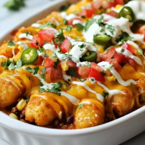 Loaded Taco Tater Tot Casserole Easy Family Meal