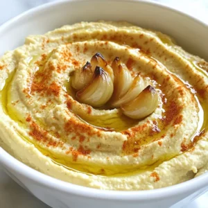 Creamy Roasted Garlic Hummus Savory and Simple Dip