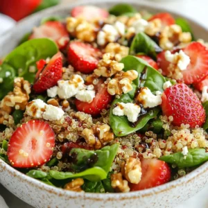 Strawberry Spinach Quinoa Salad Fresh and Flavorful Dish