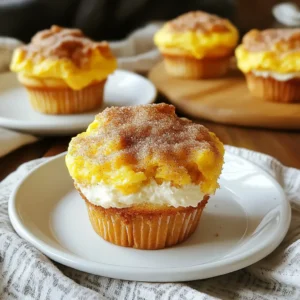- 1 ½ cups all-purpose flour - 1 teaspoon baking powder - 1 teaspoon baking soda - ½ teaspoon ground cinnamon - ¼ teaspoon ground nutmeg - ¼ teaspoon ground ginger - ½ teaspoon salt - 1 cup canned pumpkin puree - ¾ cup granulated sugar - ½ cup packed brown sugar - 2 large eggs - ⅓ cup vegetable oil - 1 teaspoon vanilla extract - 4 oz cream cheese, softened - 2 tablespoons powdered sugar To create my delicious Pumpkin Cream Cheese Muffins, you need a mix of dry and wet ingredients. The dry ingredients include flour, baking powder, baking soda, and warm spices like cinnamon, nutmeg, and ginger. These spices add that cozy fall flavor we all love. In the wet ingredients, the star is canned pumpkin puree. It gives moisture and richness to the muffins. You will also mix in granulated sugar, brown sugar, eggs, oil, and vanilla extract. This blend creates a sweet and smooth batter. For the cream cheese filling, you simply need softened cream cheese and some powdered sugar. This mixture adds a lovely surprise to each bite. Gather these ingredients, and you are ready to make muffins that are both fluffy and full of flavor! {{ingredient_image_2}} - Set oven temperature to 375°F (190°C) - Prepare muffin tin with liners or grease To start, you need to preheat your oven. This step is key for even baking. While your oven heats up, prepare your muffin tin. You can use paper liners or grease the cups lightly. This helps the muffins come out easily. - Blend all-purpose flour, baking powder, baking soda, spices, and salt Next, grab a large mixing bowl. In this bowl, whisk together the dry ingredients. Combine the all-purpose flour, baking powder, baking soda, ground cinnamon, nutmeg, ginger, and salt. Mixing these well ensures your muffins rise and taste great. - Combine pumpkin puree, sugars, eggs, oil, and vanilla until smooth Now, turn to a medium bowl. In this bowl, mix the wet ingredients. Add the pumpkin puree, granulated sugar, brown sugar, eggs, vegetable oil, and vanilla extract. Whisk them until the mixture is smooth and creamy. This step adds moisture and flavor to your muffins. - Gently mix wet into dry ingredients, avoiding overmixing Carefully pour the wet mixture into the bowl with the dry ingredients. Use a spatula or wooden spoon to stir. Mix until just combined. Be gentle! Overmixing can make your muffins tough instead of fluffy. - Beat cream cheese with powdered sugar until smooth In a small bowl, beat the softened cream cheese. Add the powdered sugar and mix until smooth. This creamy filling adds a delightful surprise to your muffins. - Layer batter and cream cheese filling in muffin cups Now, it’s time to fill the muffin tin. Spoon about 2 tablespoons of batter into each cup. Then, add about 1 teaspoon of the cream cheese filling on top. Finally, top it off with another tablespoon of batter to cover the cream cheese. - Bake for 18-20 minutes and cool before serving Place your muffin tin in the oven. Bake for 18 to 20 minutes. To check if they are done, insert a toothpick in the center. It should come out clean or with few crumbs. Once baked, cool the muffins in the tin for about 5 minutes. Then, move them to a wire rack to cool completely. - Check for doneness with a toothpick: Insert a toothpick into the center of a muffin. It should come out clean or with a few crumbs. This tells you they are done. - Avoid overmixing for fluffy muffins: Mix until just combined. If you stir too much, the muffins can become dense. Remember, lumps are okay! - Dust with cinnamon sugar before serving: Mix sugar with cinnamon and sprinkle over muffins. This adds a sweet touch and looks nice. - Use decorative pumpkins for autumnal displays: Arrange small pumpkins around your muffins. They make for a great fall centerpiece. - Serve warm with butter or cream cheese: The muffins taste great fresh out of the oven. Spread a little butter or cream cheese for extra flavor. - Pair with coffee or tea for a delightful snack: Enjoy these muffins with your favorite warm drink. The flavors blend perfectly for a cozy treat. Pro Tips Use Fresh Spices: Ground spices can lose their potency over time. For the best flavor, use fresh spices or toast whole spices before grinding them. Room Temperature Ingredients: Ensure your cream cheese and eggs are at room temperature for a smoother batter and better incorporation. Don’t Overmix: Mix the batter just until combined to keep the muffins tender. Overmixing can lead to dense muffins. Check for Doneness: Always check your muffins a minute or two before the suggested baking time. Ovens can vary, and you want to avoid overbaking. {{image_4}} You can make your pumpkin cream cheese muffins even better by adding nuts or chocolate. Try mixing in some chopped walnuts or pecans. These add a crunchy texture and nutty flavor. You can also use chocolate chips for a sweet surprise in every bite. Just stir them into the batter before you fill the muffin cups. Want to change the flavor? Add different spices! Cardamom brings a warm taste, while cloves add a hint of sweetness. Just a small amount can make a big difference. Feel free to play with the spice amounts to find your favorite mix. If you want a healthier muffin, swap out some ingredients. Use whole wheat flour instead of all-purpose flour. This gives a denser texture and more fiber. You can also use coconut sugar in place of regular sugar. It has a lower glycemic index and adds a nice caramel flavor. These simple swaps make it easy to enjoy a tasty treat while keeping it healthier. You can store these muffins in an airtight container. They will stay fresh for up to 3 days. If you leave them out, make sure they are covered well. This keeps them soft and moist. For longer storage, refrigerate the muffins. They can last for about 1 week in the fridge. Just place them in a container that seals tightly. This helps to keep their flavor and texture. If you want to save them for later, freezing is a great option. Freeze the muffins in freezer-safe bags. They can stay good for up to 3 months. When you’re ready to eat them, just thaw them at room temperature or warm them in the oven. Enjoy your pumpkin cream cheese muffins anytime! Yes, you can easily make these muffins dairy-free. Use a dairy-free cream cheese instead of regular cream cheese. There are many good options available, and they work well in this recipe. To make these muffins gluten-free, simply swap the all-purpose flour for a gluten-free flour blend. Make sure to choose a blend that includes xanthan gum to help with texture. If you don’t have canned pumpkin, you can use homemade pumpkin puree. You can also use butternut squash puree as a tasty alternative. Both options maintain the flavor and texture. Absolutely! Adding frosting can bring a sweet touch to your muffins. A simple cream cheese frosting can enhance the flavor and make them even more delicious. These pumpkin muffins are easy to make and full of flavor. We covered the simple dry and wet ingredients, then created a cream cheese filling. Next, I shared step-by-step instructions to help you bake them perfectly. Don’t forget the tips on presentations and variations to make them your own. Enjoy these muffins warm, or try them in different ways. Now, you have everything you need to create a tasty treat that everyone will love. Get baking today!