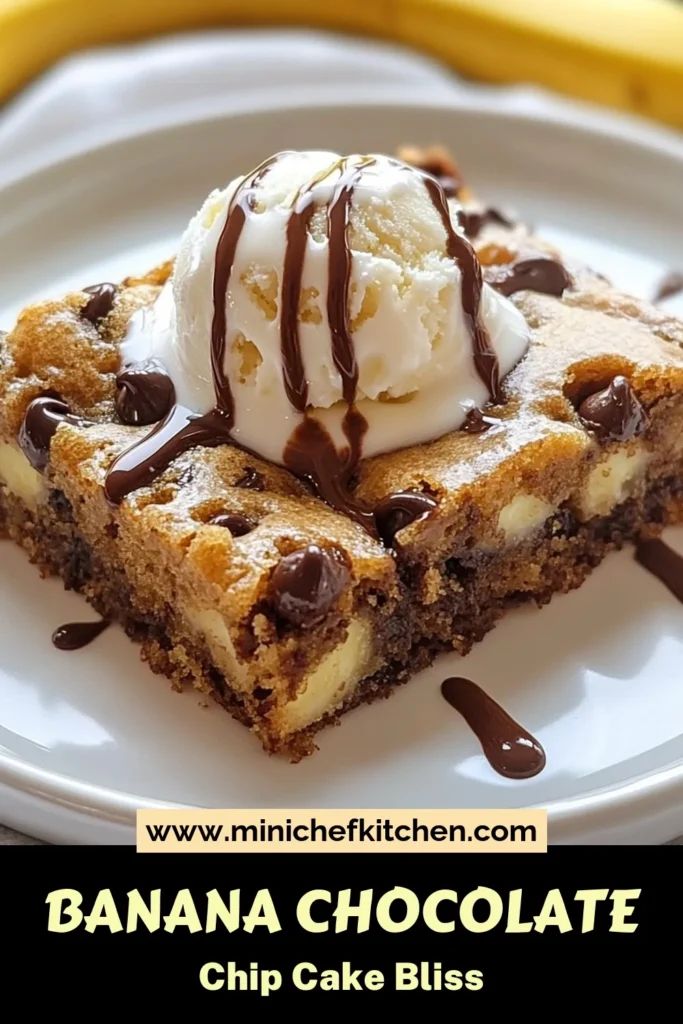 Create a delicious Chocolate Chip Banana Snack Cake with this easy recipe! Perfectly moist and packed with flavor, this Chocolate Chip Banana Cake is made with ripe bananas, giving it a delightful sweetness. Add nuts for extra crunch in this Easy Chocolate Chip Cake that everyone will love. Bake today and enjoy a scrumptious treat that's perfect for any occasion. Save this Banana Snack Cake Recipe for later! #ChocolateChipBananaCake #BakingWithRipeBananas #EasyChocolateChipCake #MoistBananaCakeWithNuts