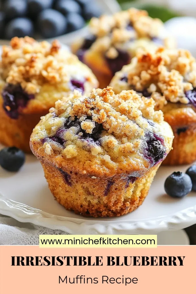 Indulge in these delicious blueberry crumble muffins that are perfect for breakfast or a snack! This easy blueberry muffin recipe combines fresh or frozen blueberries with a buttery crumble topping, making every bite a delightful treat. Follow this simple blueberry muffin recipe to bake homemade blueberry oatmeal muffins your family will love. Click for the full recipe and start baking! #BlueberryCrumbleMuffins #EasyBlueberryMuffins #BakedBlueberryMuffins #BlueberryMuffinRecipe