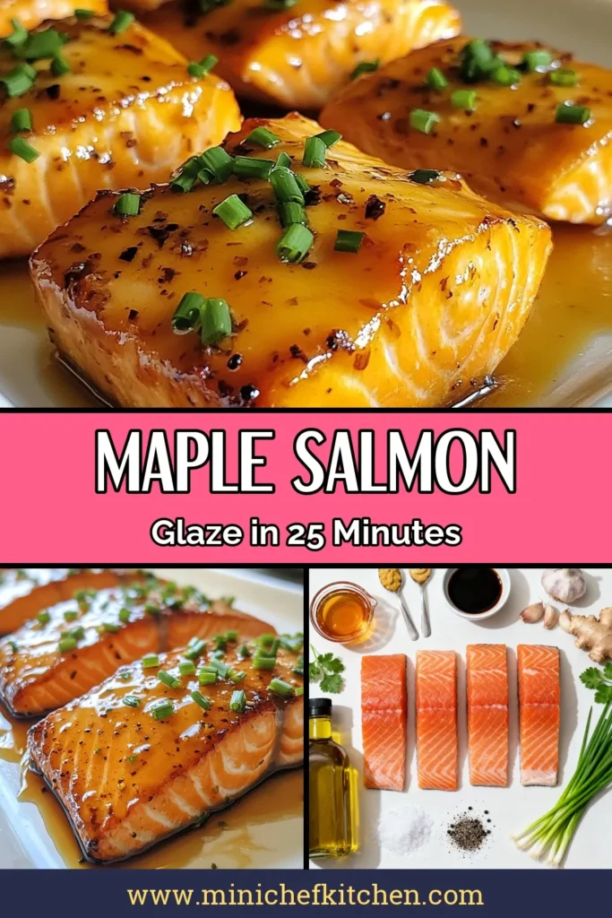 Discover the deliciousness of maple glazed salmon with our easy dinner recipe that elevates any meal. This baked salmon recipe is not only simple to make but also a healthy salmon dish that meets gluten-free needs, making it perfect for everyone. With a sweet and savory glaze, your taste buds will thank you. Try it tonight! Save this recipe now for an unforgettable dinner experience! #MapleGlazedSalmon #HealthySalmonDishes #EasyDinnerRecipes #GlutenFreeRecipes
