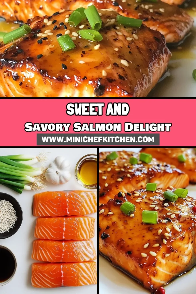 Savor the deliciousness of Honey Garlic Salmon with this easy glazed salmon recipe! In just 20 minutes, you can whip up a quick healthy salmon dinner that's perfect for busy weeknights. The garlic honey sauce takes this dish to the next level, ensuring tender, flaky salmon every time. Don't wait—try this mouthwatering recipe and impress your loved ones! Save this for later! #HoneyGarlicSalmon #GlazedSalmonRecipe #EasySalmonDinner #QuickHealthySalmonRecipe