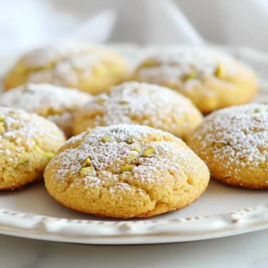 To make these tasty cookies, you need a few key ingredients: - 1 cup unsalted butter, softened to room temperature - 1 cup powdered sugar, plus extra for dusting - 1 teaspoon pure vanilla extract - 1 tablespoon rose water - 2 cups all-purpose flour - 1/2 cup pistachios, finely chopped - 1/4 teaspoon salt - 1/4 teaspoon baking powder These ingredients work together to create a rich, sweet flavor. The rose water gives a lovely floral note, while the pistachios add texture and crunch. You can dress up these cookies with some fun toppings: - Extra powdered sugar for dusting - Edible rose petals for a beautiful look - Chopped pistachios for added crunch These options make your cookies even more appealing and tasty. Sometimes, you may need to swap ingredients. Here are some ideas: - Use margarine instead of butter for a dairy-free option. - Try coconut sugar if you want a less sweet alternative. - Almond extract can replace vanilla for a different flavor. These substitutions ensure you can make the cookies even if you lack certain ingredients. {{ingredient_image_2}} Start by gathering all your ingredients. You will need: - 1 cup unsalted butter, softened - 1 cup powdered sugar, plus extra for dusting - 1 teaspoon pure vanilla extract - 1 tablespoon rose water - 2 cups all-purpose flour - 1/2 cup pistachios, finely chopped - 1/4 teaspoon salt - 1/4 teaspoon baking powder Measure everything out before you begin. This makes the process smooth and easy. In a large bowl, add the softened butter and powdered sugar. Use a hand mixer or stand mixer. Beat them together until light and fluffy. This takes about 3-4 minutes. You want a soft texture that feels airy. In a separate bowl, whisk together the flour, salt, and baking powder. Gradually add this dry mixture to the butter mixture. Stir gently until the dough comes together. It should be soft but not sticky. Now, fold in the finely chopped pistachios. This adds crunch and flavor. Use a tablespoon to scoop dough and roll it into small balls. Place them on a lined baking sheet, leaving space between each. Flatten each ball slightly with your hand or a glass. Bake in a preheated oven at 350&deg;F for 12-15 minutes. Look for light golden edges to know they&rsquo;re done. After baking, let the cookies cool on the sheet for 5 minutes. This helps them firm up. Then, transfer them to a wire rack to cool fully. Once cool, dust with powdered sugar for a sweet finish. Enjoy the lovely aroma and flavor of rose water! To get the right cookie texture, start with room temperature butter. This helps mix well with sugar. Creaming them together fully is key. You want a light and fluffy mix. Don&rsquo;t rush this step; it takes about 3-4 minutes. For a softer cookie, do not overbake. Pull them out when the edges are golden. They will firm up as they cool. One big mistake is not measuring ingredients correctly. Always use a scale or measuring cups. Too much flour can make cookies dry. Another mistake is not chilling the dough. If your kitchen is warm, chill the dough for 15-30 minutes. This helps the cookies hold their shape while baking. Lastly, avoid opening the oven door too soon. It can cause cookies to bake unevenly. Want to boost the flavor? Try adding a pinch of cardamom or cinnamon. These spices pair well with pistachios and rose water. You can also mix in more nuts or dried fruits. Dried cherries or cranberries add a nice tartness. If you love chocolate, fold in some mini chocolate chips. This adds a fun twist to your cookies. Pro Tips Chill the Dough: Refrigerating the dough for 30 minutes before baking helps the cookies maintain their shape and adds to their texture. Use Fresh Pistachios: For the best flavor and crunch, opt for freshly shelled pistachios rather than pre-ground or stale ones. Adjust Sweetness: If you prefer less sweetness, reduce the powdered sugar slightly. The cookies will still be delicious with a hint of rose flavor. Experiment with Flavors: For a twist, try adding a hint of cardamom or almond extract alongside the rose water for a unique flavor profile. {{image_4}} You can make gluten-free pistachio rose water cookies easily. Start by replacing all-purpose flour with a gluten-free blend. Look for a blend that includes xanthan gum for texture. The rest of the recipe stays the same. These cookies will still taste light and airy, with the same lovely rose flavor. To make vegan pistachio rose water cookies, swap out the butter with coconut oil or vegan butter. Use a plant-based powdered sugar. For the egg, you can mix one tablespoon of ground flaxseed with three tablespoons of water. Let it sit for a few minutes to thicken. This helps bind the cookies together. The flavors remain rich and delightful. Get creative with flavors! You can use orange blossom water instead of rose water. This adds a bright citrus note. Adding cardamom gives a warm spice that pairs well with pistachios. You can also mix in chocolate chips or dried fruit for extra texture. Each variation adds a unique twist to this classic treat. To keep your pistachio rose water cookies fresh, store them in an airtight container. This helps prevent them from drying out. Place parchment paper between layers of cookies. This keeps them from sticking together. Store the container in a cool, dry place. Avoid direct sunlight or heat. This will help maintain their lovely flavor and texture. When stored correctly, these cookies can last about one week at room temperature. If you want them to last longer, consider freezing them. Just remember, the fresher the cookie, the better the taste. After a week, they may still be safe to eat but may lose some flavor and texture. For long-term storage, freezing is your best bet. Place the cookies in a single layer on a baking sheet. Freeze them for about an hour. Once frozen, transfer them to a freezer-safe bag or container. Be sure to label the bag with the date. You can keep them frozen for up to three months. When ready to enjoy, let them thaw at room temperature. This way, you&rsquo;ll have a delicious treat ready anytime! Rose water adds a unique floral taste to the cookies. It makes them special and fragrant. The aroma of rose water lifts the flavor, making it refreshing. It also balances the sweetness from the powdered sugar. Use pure rose water for the best flavor. Yes, you can use roasted pistachios. Roasting enhances their flavor and crunch. Make sure to chop them finely. This way, they mix well in the dough. If you prefer a more intense taste, roasted pistachios are perfect. Look for light golden edges on the cookies. The centers should still look slightly soft. This means they will firm up as they cool. Avoid overbaking, as this makes them dry. Set a timer for 12-15 minutes for the best results. Yes, you can use sunflower seeds or pumpkin seeds. Both provide a nice crunch without nuts. Chop them finely to mix in seamlessly. Consider adding extra flavor with spices like cinnamon or cardamom. This will keep the cookies tasty and enjoyable. In this post, we explored how to make delicious pistachio rose water cookies. We covered key ingredients, step-by-step instructions, and helpful tips for the best texture. I shared ways to customize your cookies and how to store them properly. Remember, baking should be fun. Experiment with flavors and enjoy the process. Your perfect cookies are just a recipe away!
