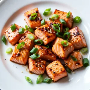 Air Fryer Teriyaki Salmon Bites Quick and Tasty Meal