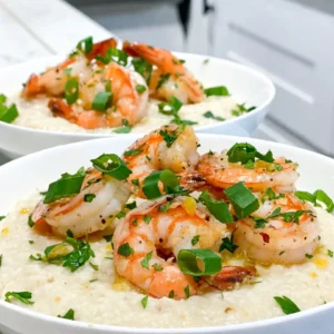- 1 cup stone-ground grits - 4 cups water or low-sodium chicken broth - 1 pound large shrimp, peeled and deveined - 4 tablespoons unsalted butter, divided - 4 cloves garlic, minced - 1 lemon (zested and juiced) - 1 teaspoon smoked paprika - 1/2 teaspoon red pepper flakes (adjust to taste) - Salt and black pepper to taste - 1/2 cup heavy cream (optional for creamier grits) - 2 green onions, chopped (for garnish) - Fresh parsley, chopped (for garnish) Gathering the right ingredients is key to making this dish shine. I always use stone-ground grits. They add a rich flavor and smooth texture. For the liquid, I prefer low-sodium chicken broth. It enhances the taste without adding too much salt. Shrimp is the star here. I use large shrimp, peeled and deveined for ease. The garlic adds depth and aroma. You will need unsalted butter to create that rich, creamy sauce. Lemon brightens the dish with its zest and juice. Smoked paprika gives a hint of smokiness. Red pepper flakes add just the right amount of heat. Adjust this to your taste. Don&rsquo;t forget to season with salt and black pepper. For creamier grits, a splash of heavy cream works wonders. Lastly, fresh green onions and parsley make great garnishes. They add a pop of color and freshness. These ingredients come together to create a simple, yet satisfying meal. Each bite brings warmth and joy. You can customize it to your liking, making it a personal favorite! {{ingredient_image_2}} - Start by boiling 4 cups of water or chicken broth in a medium pot. - Slowly whisk in 1 cup of stone-ground grits. This helps to prevent clumps. - Reduce the heat to low and let it simmer. Stir often for about 20-25 minutes. The mixture will thicken and become creamy. - For extra creaminess, stir in 1/2 cup of heavy cream during the last 5 minutes of cooking. - Finally, add salt to taste. - While the grits cook, dry 1 pound of shrimp with a paper towel. - Season the shrimp with salt, black pepper, 1 teaspoon smoked paprika, and 1/2 teaspoon red pepper flakes. Make sure they are well-coated. - In a large skillet, melt 2 tablespoons of unsalted butter over medium heat. - Add 4 cloves of minced garlic and cook for about 1 minute until it smells great. - Next, add the seasoned shrimp to the skillet. Cook them for 2-3 minutes on each side. Look for them to turn pink and opaque. - Squeeze juice from half of the lemon. Sprinkle the lemon zest over the shrimp. Toss well to coat. - After the shrimp cook, remove them from the skillet and set aside on a plate. - In the same skillet, add the remaining 2 tablespoons of butter. Stir until it melts into a rich garlic butter sauce. Take the skillet off the heat. - Spoon the creamy grits into bowls. - Top each bowl with the garlic butter shrimp. - Drizzle any leftover garlic butter sauce over the shrimp. - Finish with chopped green onions and parsley for a fresh touch. Use stone-ground grits for the best flavor. They cook slowly and give a great texture. Boil water or broth first. Gradually whisk in the grits to avoid lumps. Stir often while they simmer. Cook until they are thick and creamy, about 20-25 minutes. For extra creaminess, add half a cup of heavy cream at the end. To ensure shrimp cook well, don&rsquo;t overcook them. Cook them for about 2-3 minutes on each side. They turn pink and opaque when done. Season the shrimp with salt, black pepper, smoked paprika, and red pepper flakes. Toss them gently to coat evenly. This way, every bite is full of flavor. For an appealing look, serve with lemon wedges. They add color and freshness. Use shallow bowls to showcase the creamy grits. Spoon the grits in first, then arrange the shrimp on top. Drizzle any leftover garlic butter sauce over the shrimp. Finish with green onions and parsley for a touch of brightness. Pro Tips Use Fresh Shrimp: For the best flavor and texture, opt for fresh shrimp if available. Frozen shrimp can work in a pinch, but make sure to thaw them properly before cooking. Adjust the Spice: The amount of red pepper flakes can be adjusted based on your heat preference. Start with less if you're unsure, and you can always add more later. Cook Grits Slowly: Cooking grits over low heat allows them to become creamier and prevents them from clumping. Stir occasionally for the best results. Garnish for Appeal: Don't skip the fresh parsley and green onions. They add color, flavor, and freshness to the dish, making it visually appealing and delicious. {{image_4}} To kick up the heat, try adding more red pepper flakes. Start with one teaspoon, then adjust to your taste. You can also add fresh chili peppers. Slice them thin and toss them into the skillet with the garlic. This adds a vibrant flavor and a nice kick. You can change the creaminess of your dish with different types of cream or milk. For a lighter option, use half-and-half or almond milk. If you want it richer, try heavy cream or even coconut cream for a unique twist. Remember to adjust your seasonings if you switch up the liquids. This helps keep the flavors balanced. Adding vegetables can boost flavor and nutrition. Consider spinach, bell peppers, or corn for color and texture. You can also mix in cheese for extra flavor. A sharp cheddar or creamy goat cheese pairs well with the shrimp and grits. These add-ins make your dish more filling and fun. To store leftovers, let them cool first. Place the shrimp and grits in separate airtight containers. This keeps the grits creamy and the shrimp fresh. Use glass or plastic containers with tight-fitting lids for best results. Label each container with the date to track freshness. To reheat, use a microwave or stovetop. For the microwave, place the grits in a bowl and add a splash of water. Heat in short bursts, stirring often. For shrimp, use a skillet on low heat. Add a bit of butter to keep them moist. Stir gently to avoid overcooking. Yes, you can freeze the dish, but it's best to freeze the shrimp and grits separately. To freeze, use freezer-safe containers. Be sure to cool everything completely before sealing. For thawing, place in the fridge overnight. Reheat gently to keep the texture nice. Yes, you can use frozen shrimp. Just make sure to thaw them first. Place the shrimp in the fridge overnight or run them under cold water for a quick thaw. Frozen shrimp can still taste great in this dish. If you don't have grits, use polenta or even quinoa. Both options provide a nice base for the shrimp. You can also try mashed potatoes for a different twist on this classic dish. Shrimp cook quickly. They are ready when they turn pink and opaque. It takes about 2-3 minutes on each side. Avoid overcooking, as they can become tough. Yes, you can make this dish dairy-free. Use olive oil instead of butter. Replace heavy cream with coconut milk or a dairy-free cream. This keeps the dish rich and flavorful without dairy. Leftovers can last for about 2-3 days in the fridge. Store them in an airtight container. Reheat gently on the stove or in the microwave to enjoy later. This recipe brings together the rich flavors of shrimp and creamy grits. We explored each step, from cooking the grits to saut&eacute;ing the shrimp in garlic butter. Remember to adjust spice levels to your liking and consider different variations for added flair. Enjoying this meal means savoring its comforting texture and taste. So grab your ingredients, follow the steps, and delight in this delicious dish. Happy cooking!