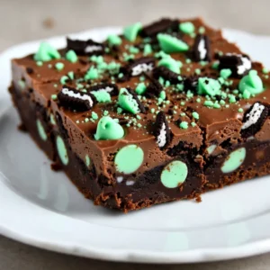 To make Chocolate Mint Oreo Fudge, you need just a few simple items. Here&rsquo;s the complete list of ingredients: - 1 package (14.3 oz) Oreo cookies - 1 cup mint chocolate chips - 1 cup semi-sweet chocolate chips - 1 can (14 oz) sweetened condensed milk - 1 teaspoon peppermint extract - 1/4 cup unsweetened cocoa powder - Pinch of salt - Optional toppings: Crushed mint candies These ingredients come together to create a rich and creamy fudge. The Oreo cookies give it a nice crunch, while the mint chocolate chips add a refreshing flavor. Sweetened condensed milk binds everything, making it smooth and soft. A touch of peppermint extract enhances the minty taste. Always use high-quality chocolate chips for the best results. Feel free to add crushed mint candies on top for extra crunch. This fudge is perfect for sharing or enjoying alone. It&rsquo;s a treat everyone will love! {{ingredient_image_2}} - First, line an 8x8 inch baking dish with parchment paper. Make sure there is extra paper hanging over the sides. This helps you lift out the fudge later. - In a large bowl, mix the crushed Oreo cookies with unsweetened cocoa powder. Stir well to coat all the crumbs evenly. - In a medium saucepan, combine sweetened condensed milk, mint chocolate chips, and semi-sweet chocolate chips. Heat over low flame. Stir constantly to keep it from burning. - Keep stirring until the mixture is smooth and melted. You want it to be lump-free and silky. - Pour the melted chocolate mixture over the Oreo crumbs in the bowl. Use a spatula to mix gently. Make sure all the cookie crumbs get coated. - Transfer this combined mixture to your lined baking dish. Spread it evenly and press it down slightly for a good shape. - If you like a bit of crunch, sprinkle crushed mint candies on top. This is optional but adds a nice touch. - Now, put the baking dish in the refrigerator. Let it chill for about 2-3 hours. This helps the fudge firm up nicely. - Once it&rsquo;s set, use the overhanging parchment paper to lift it out. Cut it into squares with a sharp knife for serving. - Avoiding burning chocolate: Always use low heat when melting chocolate. Stir it often to keep it smooth. If the heat is too high, the chocolate can burn. This will ruin the flavor and texture. - Ensuring a smooth texture: Mix the chocolate and condensed milk well. Look for a silky finish with no lumps. If you see lumps, it means it needs more stirring. A smooth fudge is always more enjoyable. - Presentation tips for serving: Cut the fudge into neat squares. Place them on a bright platter. Garnish with fresh mint leaves for a lovely touch. This adds color and freshness to your dessert. - Pairing with beverages: Serve your fudge with milk or hot cocoa. This creates a cozy treat. For adults, pair it with coffee or a minty cocktail. The flavors blend perfectly. - Adding nuts or other candies: Feel free to mix in chopped nuts like walnuts or pecans. You can also use other candies for fun textures. Just make sure these additions match the mint flavor. - Adjusting sweetness or mint flavor: If you love a stronger mint taste, add more peppermint extract. For less sweetness, cut back on the chocolate chips. Taste as you go to get it just right for you! Pro Tips Chill Your Ingredients: Make sure your condensed milk and chocolate chips are at room temperature before starting, as this helps everything melt smoothly together. Use Quality Chocolate: Opt for high-quality chocolate chips to enhance the flavor of your fudge, making it richer and more decadent. Don&rsquo;t Skip the Salt: A pinch of salt helps balance the sweetness and elevates the overall flavor of the fudge. Experiment with Toppings: Feel free to try different toppings like crushed nuts or chocolate shavings for a unique twist on your fudge. {{image_4}} You can make this fudge gluten-free by using gluten-free Oreos. These cookies taste just as good as the original. They help keep the flavor rich and the texture smooth. You won't miss anything by going gluten-free! Want to switch things up? Try adding chocolate with peanut butter. This mix gives a nutty twist. You can also use dark chocolate chips for a richer taste. Dark chocolate adds depth and pairs well with mint. For festive occasions, add fun toppings like sprinkles or edible glitter. These make the fudge eye-catching and fun. You can also change flavors for winter holidays. Think about using orange zest or cinnamon for a cozy vibe. These changes make your fudge special for any celebration! To keep your fudge fresh, use an airtight container. A glass or plastic container works best. Make sure it&rsquo;s sealed tightly. This helps prevent the fudge from drying out. Chocolate Mint Oreo Fudge lasts about one week in the fridge. For longer storage, you can freeze it. Wrap the fudge in plastic wrap, then place it in a freezer bag. This keeps it safe for up to three months. When you want to enjoy your frozen fudge, take it out of the freezer. Let it sit in the fridge overnight. This helps it thaw slowly and stay smooth. Avoid using a microwave, as it can melt the fudge unevenly. Can I use regular chocolate chips instead of mint? Yes, you can. Regular chocolate chips will give a rich chocolate taste. Just remember, it won't have the mint flavor. How do I prevent my fudge from being too soft? To avoid soft fudge, use the right amount of sweetened condensed milk. Be sure to chill your fudge for at least 2-3 hours. What chocolate brands work best for this recipe? I love using Ghirardelli or Nestl&eacute; chocolate chips. They melt well and taste great in fudge. Can I use other cookie types? Absolutely! You can use any cream-filled cookie. Just make sure they are crushed well for the best texture. What if I don&rsquo;t have sweetened condensed milk? If you lack sweetened condensed milk, use a homemade version. Combine milk and sugar, heat until thick. Is this fudge suitable for vegetarians? Yes, this fudge is vegetarian-friendly. All ingredients are plant-based, so feel free to enjoy! Can I make this recipe dairy-free? You can! Use dairy-free chocolate chips and coconut milk instead of sweetened condensed milk. It works great! In this guide, we explored a simple recipe for Chocolate Mint Oreo Fudge. You learned about key ingredients, easy steps to prepare, and helpful tips for the perfect treat. I shared ideas for variations and storage tips to keep your fudge fresh. This sweet dessert is fun to make and customize. I hope you feel inspired to try making it yourself. Enjoy the delicious results with family or friends!