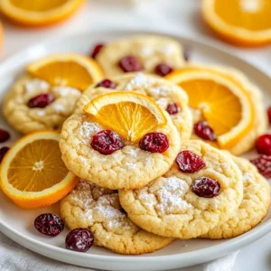 To make these delicious cranberry orange sugar cookies, gather the following ingredients: - 2 &frac12; cups all-purpose flour - 1 teaspoon baking soda - &frac12; teaspoon baking powder - &frac12; teaspoon salt - 1 cup unsalted butter, softened - 1 cup granulated sugar - &frac12; cup packed light brown sugar - 1 large egg - 1 teaspoon pure vanilla extract - Zest of 1 medium orange - 1 tablespoon freshly squeezed orange juice - 1 cup dried cranberries, roughly chopped - Extra granulated sugar for rolling If you need to convert measurements, here are some common conversions: - 1 cup = 240 ml - 1 teaspoon = 5 ml - &frac12; cup = 120 ml - &frac12; teaspoon = 2.5 ml These conversions help if you need different measuring tools or methods. You can swap some ingredients if you have dietary needs or preferences: - Butter: Use coconut oil or vegan butter for a dairy-free option. - Sugars: Replace granulated sugar with coconut sugar for a lower glycemic index. - Egg: Use a flax egg (1 tablespoon flaxseed meal + 2.5 tablespoons water) for a vegan choice. - Cranberries: Try dried cherries or raisins if you don&rsquo;t have cranberries. Feel free to get creative with these substitutions while keeping the cookie&rsquo;s overall flavor intact! {{ingredient_image_2}} Start by preheating your oven to 350&deg;F (175&deg;C). This step is key for even baking. While the oven heats, line two baking sheets with parchment paper. This prevents sticking and makes cleanup easy. Next, grab a medium bowl. Combine 2 &frac12; cups of all-purpose flour, 1 teaspoon of baking soda, &frac12; teaspoon of baking powder, and &frac12; teaspoon of salt. Use a whisk to blend these dry ingredients well. Set this bowl aside for later. In a large bowl, use an electric mixer to cream together 1 cup of softened unsalted butter, 1 cup of granulated sugar, and &frac12; cup of packed light brown sugar. Beat this mix on medium speed until it looks light and fluffy. This should take about 3 to 4 minutes. Now, add in 1 large egg, 1 teaspoon of pure vanilla extract, the zest of 1 medium orange, and 1 tablespoon of freshly squeezed orange juice. Mix these on low speed until everything is fully combined. You want a smooth mixture with no lumps. Gradually add the dry ingredients to the wet mixture. Mix gently until just combined. Be careful not to overmix. This helps keep your cookies nice and soft. Take a cookie scoop or a tablespoon to portion out the dough. Roll each piece into a ball and then coat in extra granulated sugar. Place them on the baking sheets, spacing them about 2 inches apart. To help them bake evenly, gently press each ball with the back of a fork or your palm. Once baked for 10-12 minutes, remove the cookies from the oven. They should have lightly golden edges and soft centers. Let them rest on the baking sheets for 5 minutes. Then, transfer the cookies to cooling racks to cool completely. This step is crucial for that perfect chewy texture! To get soft and chewy cookies, follow a few easy steps. First, use room temperature butter. This helps create a light and fluffy mix. When you blend the butter with the sugars, beat until it looks pale and creamy. Avoid overmixing your dough after adding flour. Just mix until you see no dry spots. This keeps your cookies tender. Many bakers make simple mistakes. One common error is not measuring flour correctly. Too much flour makes cookies dry. Always spoon flour into your measuring cup and level it off. Another mistake is baking cookies too long. Keep an eye on them. They should look soft and slightly underbaked in the middle when you take them out. Using the right tools helps you succeed. Here are must-have items for baking these cookies: - Mixing bowls: At least two sizes to separate wet and dry ingredients. - Electric mixer: For creaming butter and sugars easily. - Measuring cups and spoons: Accurate measurements are key to great cookies. - Cookie scoop: Makes it easy to portion dough evenly. - Parchment paper: Prevents sticking and helps with easy cleanup. - Cooling racks: Ensures cookies cool evenly without getting soggy. By following these tips, you'll create delicious cranberry orange sugar cookies every time! Pro Tips Chill the Dough: For even better flavor and texture, chill the cookie dough for at least 30 minutes before baking. This allows the flavors to meld and can also help the cookies maintain their shape while baking. Use Fresh Cranberries: If you have access to fresh cranberries, consider using them instead of dried. They will add a tartness that pairs beautifully with the orange and sugar. Experiment with Spices: Add a pinch of cinnamon or nutmeg to the dry ingredients for a warm, spiced flavor that complements the orange and cranberry beautifully. Store Properly: To keep your cookies fresh for longer, store them in an airtight container at room temperature. You can also freeze the cookies for up to three months for a sweet treat anytime! {{image_4}} You can make your cranberry orange sugar cookies even better by adding nuts or chocolate. Chopped walnuts or pecans add a nice crunch. They pair well with the soft texture of the cookie. If you prefer chocolate, try adding chocolate chips. Dark chocolate brings a rich flavor that balances the sweetness. Mix in about &frac12; cup of nuts or chocolate to the dough. This small change makes a big difference. Change up the dried fruit for a new taste. Instead of cranberries, try dried cherries or apricots. Chopped dates also work well. These fruits can add different flavors and textures. For a tropical twist, use dried mango or pineapple. Just remember to keep the amount around 1 cup. This keeps the cookie moist and flavorful. Spices can add depth to your cookies. Consider adding a pinch of cinnamon or nutmeg for warmth. They bring a cozy feel, especially in the fall and winter. A touch of ginger can add a zing that complements the orange. If you want something unique, try cardamom. Just &frac14; teaspoon of any spice can enhance your cookies' flavor. Be creative and adjust the spices to your taste! To keep your cranberry orange sugar cookies fresh, follow these tips: - Allow the cookies to cool completely on a rack. - Use an airtight container to store them. - Layer cookies between sheets of parchment paper. - Keep them in a cool, dry place. - Enjoy them within a week for the best taste. Storing the cookies properly helps maintain their softness and flavor. You want to avoid any moisture that can make them soggy. Freezing these cookies is a great way to save some for later. Here&rsquo;s how to do it: - Place cooled cookies in a single layer on a baking sheet. - Freeze them for about two hours. - Once frozen, transfer them to a freezer-safe bag. - Remove air to prevent freezer burn. - Label the bag with the date. Frozen cookies can last up to three months. When you crave a cookie, just pull one out and let it thaw at room temperature. If you want to enjoy warm cookies, reheating is easy: - Preheat your oven to 350&deg;F (175&deg;C). - Place cookies on a baking sheet. - Heat for about 5-7 minutes. This method brings back that fresh-baked taste and soft texture. Avoid using the microwave, as it can make cookies tough. Enjoy your treats! Yes, you can make these cookies ahead of time. Prepare the dough and roll it into balls. Then, place them on a baking sheet and freeze. Once frozen, transfer them to a bag or container. When you're ready to bake, just take them out and bake from frozen. This method is great for busy days! Look for the edges to turn golden brown. The centers should still look soft. This means they will finish baking as they cool down. If you wait too long, the cookies can become hard, so be sure to check them around 10 minutes. If you don't have orange juice, you can use lemon juice instead. The flavor will change slightly but will still taste good. Another option is to use water with a bit of orange zest to keep some flavor. Yes, you can use fresh cranberries! However, fresh cranberries are tart. I recommend chopping them and adding a bit of extra sugar to balance the tartness. This will make your cookies sweet and flavorful. Store leftover cookies in an airtight container. Keep them at room temperature for up to a week. If you want them to last longer, freeze them. Just place them in a container or bag, and they can last up to three months. This blog post gave you a clear guide on baking cookies. We covered ingredients, step-by-step instructions, and tips for perfect texture. We also explored fun variations and proper storage methods. You now have the tools to bake great cookies. Remember, practice makes perfect. Enjoy your baking journey and share your tasty results! Happy baking!
