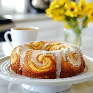 - 1 &frac34; cups all-purpose flour - &frac34; cup granulated sugar - 2 teaspoons baking powder - &frac12; teaspoon baking soda - &frac12; teaspoon salt - &frac12; cup unsalted butter, softened - 2 large eggs - 1 teaspoon vanilla extract - 1 cup sour cream - 1 tablespoon ground cinnamon - &frac12; cup packed brown sugar - &frac14; cup chopped walnuts or pecans (optional) - 1 cup powdered sugar - 2 tablespoons milk - &frac12; teaspoon vanilla extract When I bake a cinnamon swirl coffee cake, I always gather my ingredients first. This helps me stay organized. The cake starts with simple items you may already have at home. For the cake, you need all-purpose flour. This gives the cake its base. Granulated sugar adds sweetness. Baking powder and baking soda make the cake rise. Salt brings out the flavors. Softened unsalted butter gives a rich taste. Eggs help bind everything. Vanilla extract adds a warm flavor, while sour cream keeps the cake moist. Next, for the cinnamon swirl filling, you will need ground cinnamon and packed brown sugar. This mix creates that sweet, warm swirl in the cake. If you like nuts, add chopped walnuts or pecans for crunch. Finally, we make the glaze. This sweet topping uses powdered sugar, milk, and vanilla extract. It adds a nice finish to the cake. Having all these ingredients ready makes baking fun and easy. Each item plays a key role in creating a delicious cake. {{ingredient_image_2}} - Preheat oven to 350&deg;F (175&deg;C). - Grease a 9-inch round or square baking pan. Start by prepping your oven and pan. This step sets the stage for your cake. A hot oven helps the cake rise well. Greasing the pan prevents sticking. Use butter or cooking spray for good results. - Combine flour, baking powder, baking soda, and salt. Next, mix your dry ingredients. In a large bowl, whisk together the flour, baking powder, baking soda, and salt. This mix gives your cake structure. Make sure there are no lumps. A smooth blend helps the cake to rise evenly. - Beat softened butter and granulated sugar until light and fluffy. - Incorporate eggs one at a time. - Stir in vanilla extract. Now, cream the butter and sugar. Use a mixer to beat softened butter and granulated sugar until it&rsquo;s light and fluffy. This usually takes about 3 to 4 minutes. Then, add the eggs one at a time, mixing well after each addition. Finally, stir in the vanilla extract for flavor. This step makes your batter rich and tasty. - Gradually mix in dry ingredients with sour cream. - Ensure not to overmix. It&rsquo;s time to combine the wet and dry mixes. Gradually add the dry ingredients to the butter mixture. Alternate with sour cream, starting and ending with the dry mix. Mix just until combined. Overmixing can make the cake tough, so be gentle here. - Combine brown sugar, cinnamon, and walnuts (if using). Let&rsquo;s prepare the cinnamon filling. In a small bowl, mix brown sugar, cinnamon, and chopped walnuts if you like nuts. This filling adds flavor and texture. Set it aside for now; we will use it soon. - Layer half of the batter, sprinkle with filling, add remaining batter, and swirl. Now, assemble your cake. Spread half of the batter in the prepared pan. Sprinkle with half of the cinnamon filling. Pour the rest of the batter on top, and then add the remaining cinnamon mix. Use a knife to gently swirl the filling into the batter. This creates a lovely marbled effect. - Bake for 30-35 minutes until a toothpick comes out clean. - Cool for 10 minutes before transferring to a wire rack. Bake your cake in the preheated oven for 30 to 35 minutes. Check for doneness by inserting a toothpick into the center. If it comes out clean, the cake is ready. Let it cool in the pan for about 10 minutes. After that, transfer it to a wire rack to cool completely. - Whisk powdered sugar, milk, and vanilla until smooth. Once the cake is cool, make the glaze. In a small bowl, whisk together powdered sugar, milk, and vanilla extract until smooth. This glaze adds a sweet finish to your cake. Drizzle it evenly over the cooled cake. Enjoy your delicious creation! To get that perfect swirl in your cinnamon coffee cake, you need a few simple tools. Grab a knife or a toothpick. Use it gently to swirl the cinnamon filling into the batter. Start from the center and move outward in a circular motion. Don&rsquo;t overdo it! You want to see those lovely swirls, not just brown batter. Overmixing can ruin the tender crumb. Mix just until you see no dry spots. This keeps the cake soft and fluffy. Remember, a little mixing goes a long way. After enjoying your cake, you might have some left. To keep it fresh, wrap it in plastic wrap or place it in an airtight container. This keeps it moist for a few days. If you want to save some for later, freezing is easy. Wrap the cake tightly in plastic wrap, then put it in a freezer bag. It can stay in the freezer for up to three months! Just thaw it in the fridge when you&rsquo;re ready to enjoy it again. Cinnamon swirl coffee cake pairs wonderfully with coffee or tea. The warm flavors mix well with a hot drink. Consider serving it warm for the best taste. For a nice look, sprinkle some powdered sugar on top. You can also add a few nuts or a fresh berry on the side. This makes your cake not only tasty but also pretty on the plate. Enjoy your delightful baking experience! Pro Tips Use Room Temperature Ingredients: Make sure your butter, eggs, and sour cream are at room temperature before mixing. This helps create a smoother batter and ensures even baking. Don&rsquo;t Overmix: When combining the dry and wet ingredients, mix just until incorporated. Overmixing can lead to a dense cake that lacks the desired fluffiness. Check for Doneness: Use a toothpick to check the center of the cake. It should come out clean or with a few moist crumbs, not wet batter, to ensure your cake is perfectly baked. Cool Before Glazing: Allow the cake to cool completely before adding the glaze. This prevents the glaze from melting and ensures a beautiful, shiny finish. {{image_4}} If you want a nut-free cake, skip the walnuts or pecans in the filling. Instead, use an extra tablespoon of brown sugar for sweetness. This keeps the flavor but removes potential allergens. You can also try adding a little extra cinnamon. It will still taste amazing! Want to mix it up? Try adding chocolate chips to the batter. They melt perfectly and create a sweet surprise in each bite. You can also add fruit like apples or berries. Chopped apples give a nice crunch, while berries add a fresh taste. Just fold them into the batter before baking. For a gluten-free version, use a gluten-free all-purpose flour blend. Make sure it has a good mix of starches and proteins. You can also add a bit of xanthan gum to help with texture. This keeps the cake soft and fluffy, just like the original! To keep your cinnamon swirl coffee cake fresh, store it in an airtight container. This helps to lock in moisture and flavor. Place the container in a cool, dry spot in your kitchen. The cake will stay fresh for about three days at room temperature. If you notice any signs of drying out, it&rsquo;s time to enjoy a slice! If you want to keep the cake for longer, refrigerating is a great option. Wrap the cake tightly in plastic wrap before placing it in the fridge. This seals in moisture and prevents the cake from absorbing odors. The cake will last for about one week in the refrigerator. When you&rsquo;re ready to eat it, let it sit at room temperature for a bit before serving. Freezing your cinnamon swirl coffee cake is simple and effective. Follow these steps: 1. Cool the Cake: Let the cake cool completely after baking. This prevents condensation from forming in the freezer. 2. Wrap It Up: Wrap the cake tightly in plastic wrap. Make sure to cover all sides to avoid freezer burn. 3. Add a Layer: For extra protection, wrap the cake in aluminum foil or place it in a freezer-safe bag. 4. Label It: Write the date on the wrap or bag. This helps you keep track of how long it&rsquo;s been in the freezer. 5. Store: Place the wrapped cake in the freezer. It can stay fresh for up to three months. When you want to enjoy your cake, thaw it overnight in the fridge. After that, let it come to room temperature before serving. Enjoy the same great taste of your cinnamon swirl coffee cake! Yes, you can use different flours. Here are some options: - Whole wheat flour: This makes the cake denser and adds a nutty flavor. - Cake flour: This creates a lighter texture due to lower protein. - Gluten-free flour: This works for gluten-free diets, but make sure it has a good blend. Using these alternatives can change the taste and texture, so be ready for some fun experiments! To test if your cake is ready, use a toothpick. Insert it into the center of the cake. If it comes out clean, the cake is done! - Timing: Bake for 30-35 minutes. - Look: The edges should pull slightly away from the pan. These tips help you achieve a perfect bake every time! Yes, you can prepare this cake in advance. Here are some strategies: - Baking ahead: Bake the cake, let it cool, and store it covered at room temperature. - Freezing: Freeze the cake before adding the glaze. Wrap it tightly in plastic wrap. Thaw it in the fridge before serving. These methods save time and keep your cake fresh for later enjoyment! This blog post shared ingredients and steps to create a delicious coffee cake. You learned how to prepare the batter, make the cinnamon filling, and bake the cake perfectly. I also covered tips for keeping it fresh and serving it well. Remember, you can customize it with different flavors or dietary needs. Enjoy making this delightful treat. Your kitchen will smell amazing, and the cake will surely impress everyone!