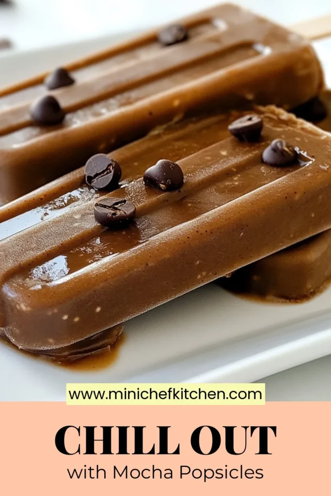 Beat the heat with these delicious mocha popsicles! This cold brew coffee recipe combines rich cocoa, milk, and sweet maple syrup for a refreshing summer dessert that satisfies your coffee cravings. Perfect for homemade coffee popsicles lovers, these chocolate espresso popsicles are a delightful treat for warm days. Try them today and enjoy a chocolatey twist on your favorite cold beverage! Save this recipe for your summer dessert ideas! #MochaPopsicles #ColdBrewCoffeeRecipe #SummerDesserts #HomemadePopsicles