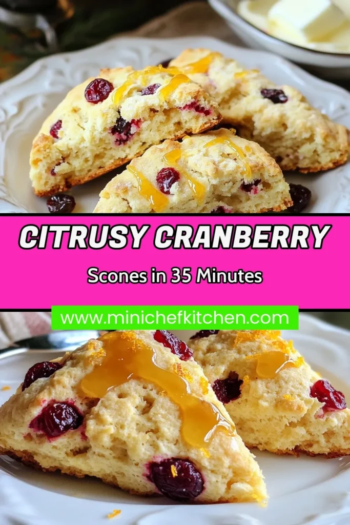 Whip up these delicious citrusy cranberry scones for a perfect treat! This easy scone recipe combines orange zest for a refreshing twist. Enjoy homemade cranberry scones that are flaky and rich, thanks to baking scones with cream. Perfect for breakfast or tea time! Check out this simple orange zest scone recipe today, and don’t forget to save it for later! #CranberryScones #SconeRecipe #BakingWithCream #HomemadeScones