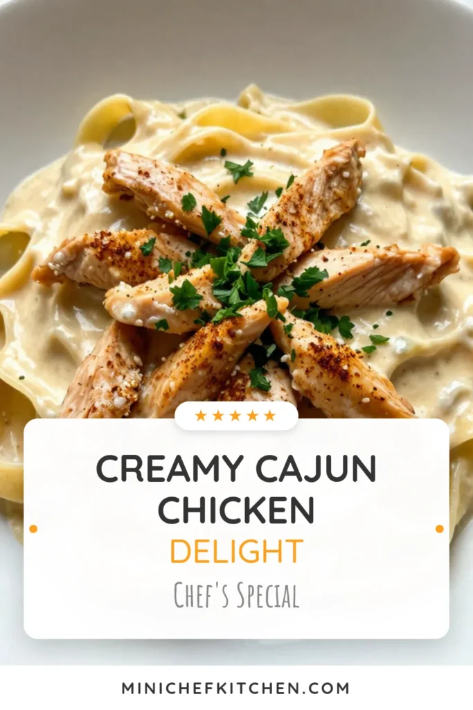 Experience the rich flavors of this creamy Cajun chicken pasta with our easy fettuccine Alfredo recipe. This dish combines tender chicken, zesty Cajun seasoning, and a velvety chicken Alfredo sauce for a delightful dinner. Perfect for a family meal or a special occasion, it's ready in just 30 minutes! Save this creamy Cajun chicken Alfredo recipe for your next culinary adventure! #CajunChickenPasta #CreamyAlfredo #FettuccineAlfredo #CajunSeasoningRecipes