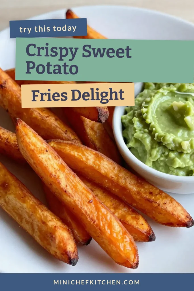 Discover the perfect recipe for crispy sweet potato fries paired with a creamy avocado dip. This baked sweet potato fries dish is not only delicious but also a healthy snack option. Try this avocado dip recipe that’s easy to whip up in just a few minutes! Enjoy the crunch of the fries with the smoothness of the dip for a satisfying treat. Save this recipe for your next snack-time craving! #HealthySnacks #AvocadoDipRecipe #CrispySweetPotatoFries #BakedSweetPotatoFries