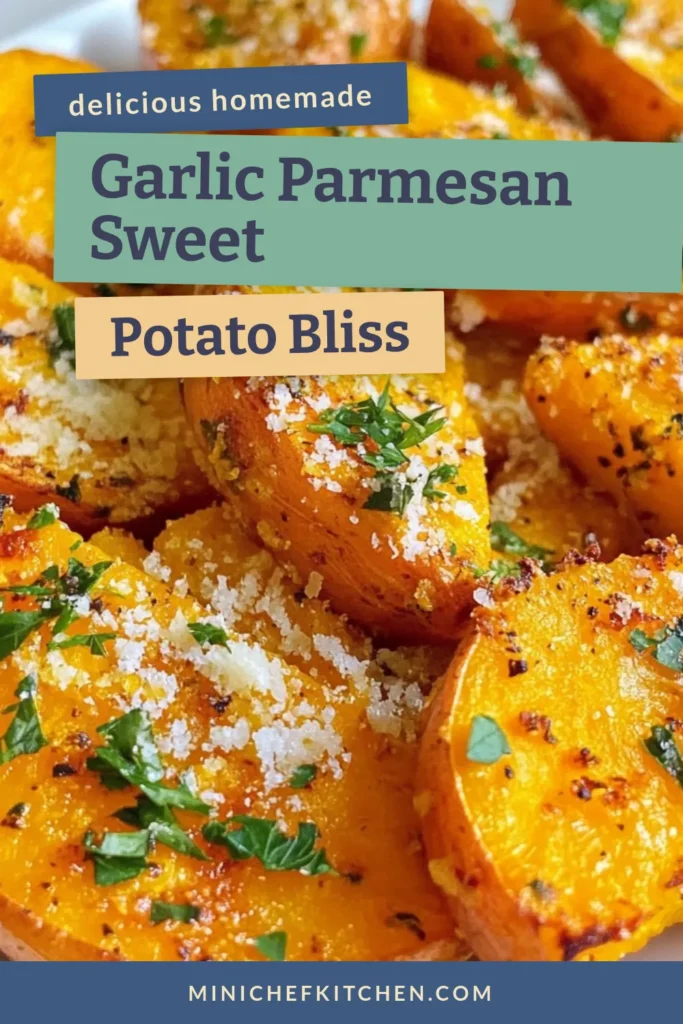 Craving a tasty and nutritious snack? Try these Garlic Parmesan Sweet Potato Wedges! This easy side dish features oven-baked sweet potatoes that are perfectly crispy and full of flavor. Made with just a few ingredients, these healthy sweet potato recipes will become a family favorite. Serve alongside your favorite dip for an amazing treat! Save this recipe for later and enjoy a delicious bite. #GarlicParmesanWedges #HealthyRecipes #CrispyWedges #EasySides