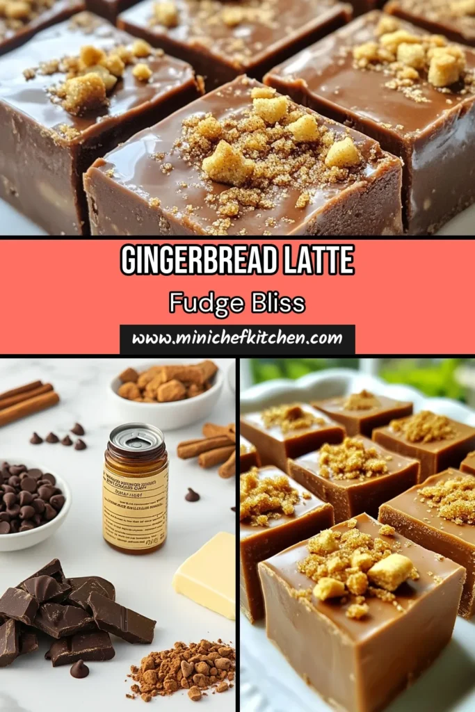 Indulge in the festive flavor of Gingerbread Latte Fudge, a delightful holiday fudge recipe that combines chocolate fudge with spices and a hint of coffee. This easy fudge with gingerbread is perfect for sharing or enjoying as a sweet treat. With its creamy texture and crunchy gingerbread cookie pieces, it’s a must-try in your gingerbread dessert recipes this season. Click to discover how to make this delicious treat! #GingerbreadLatteFudge #HolidayFudgeRecipe #EasyFudgeWithGingerbread #GingerbreadDessertRecipes