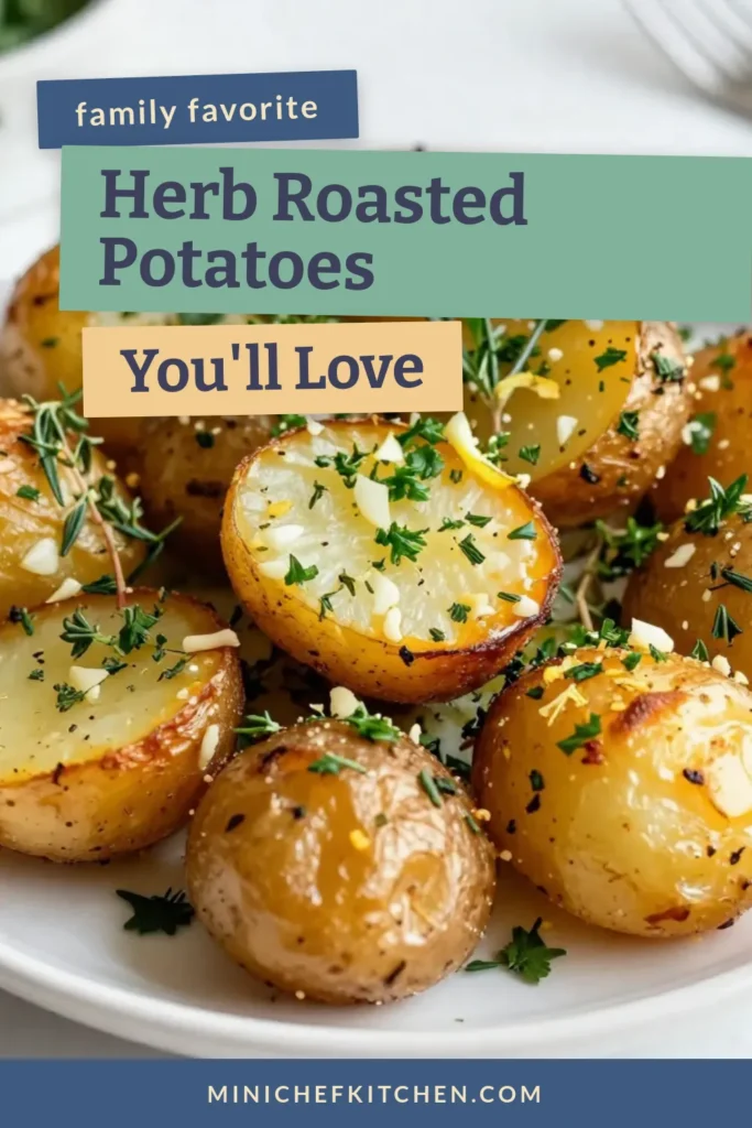 Discover the perfect easy side dish recipe with these Herb-infused roasted potatoes. This Italian roasted potato recipe features crispy garlic potatoes roasted to perfection with aromatic herbs and a hint of lemon zest for added flavor. Ready in just 40 minutes, they make a delightful pairing for any meal. Don't miss out on these delicious lemon zest roasted potatoes; save the recipe now! #HerbInfusedPotatoes #ItalianRecipe #CrispyGarlicPotatoes #EasySideDish