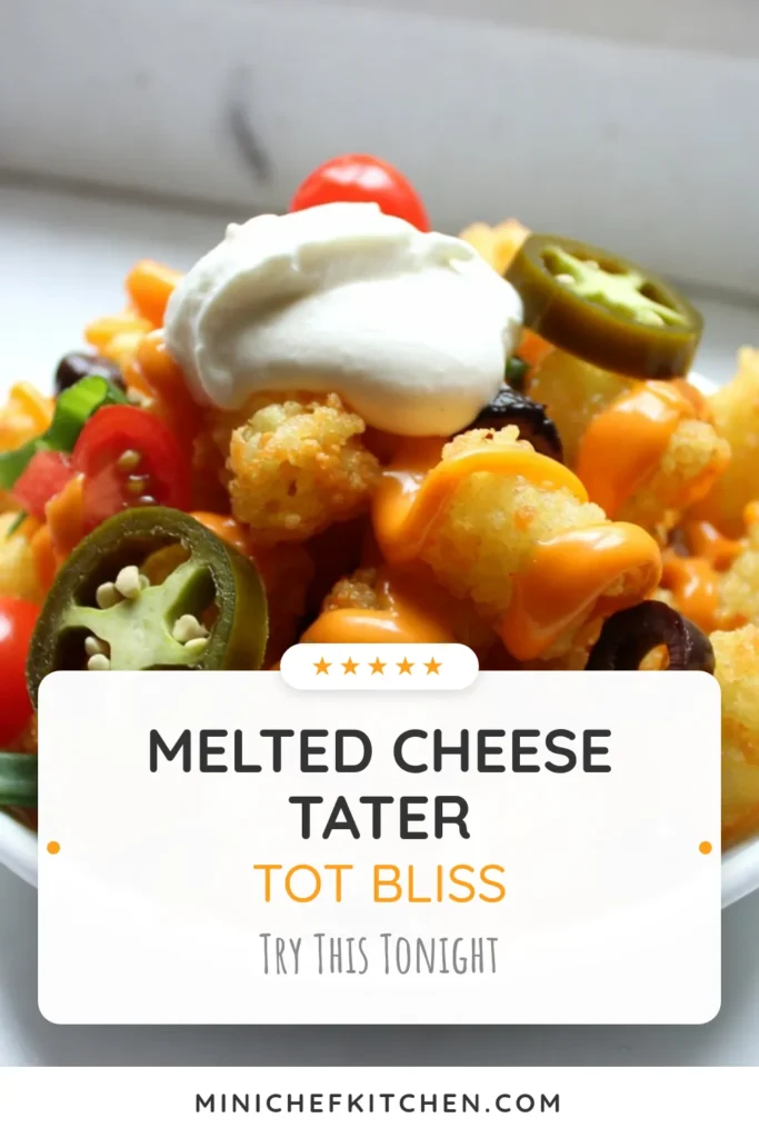 Indulge in these Loaded Nacho Cheese Tater Tots—an irresistible cheesy tater tot recipe perfect for any occasion! This quick nacho cheese snack combines crispy tater tots, gooey nacho cheese sauce, and fresh toppings for an ultimate tater tots appetizer. Elevate your game day or party spread with this loaded tater tots recipe that everyone will love! Try it today and save for later! #TaterTots #NachoCheese #Appetizers #CheesySnacks