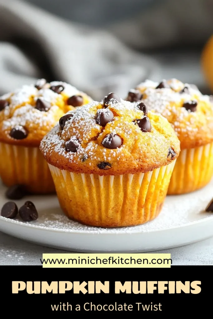 Indulge in these delicious pumpkin chocolate chip muffins! This easy pumpkin muffins recipe features moist pumpkin puree muffins bursting with flavor and studded with rich chocolate chips. Perfect for fall baking recipes, these pumpkin chocolate chip muffins are a delightful treat for any occasion. Don’t miss out on this scrumptious chocolate chip pumpkin bread! Click to discover the recipe and save your favorite fall treat! #PumpkinRecipes #FallBaking #MuffinRecipe #ChocolateChipMuffins