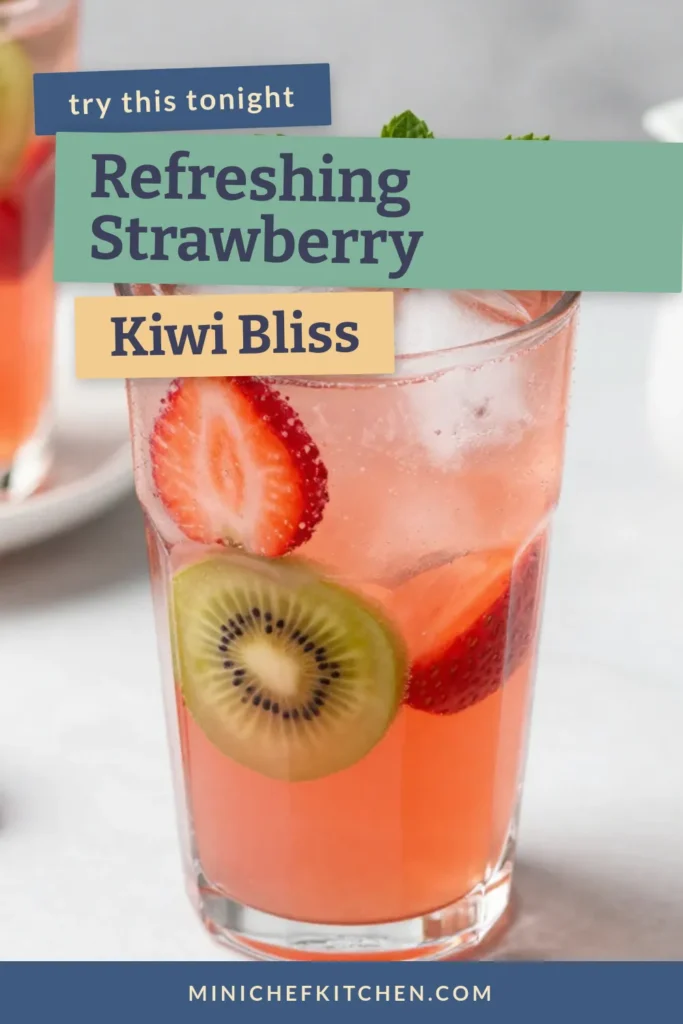 Quench your thirst this summer with this delicious strawberry kiwi lemonade recipe! Perfect as a healthy lemonade recipe, it combines fresh fruit lemonade made from vibrant strawberries and kiwis. This refreshing summer drink is not only easy to make but is also a delightful twist on traditional lemonade. Dive into this homemade lemonade with strawberries and kiwis and enjoy every sip. Save this recipe for your next gathering. #StrawberryKiwiLemonade #FreshFruitLemonade #HealthyLemonadeRecipe #SummerDrinks