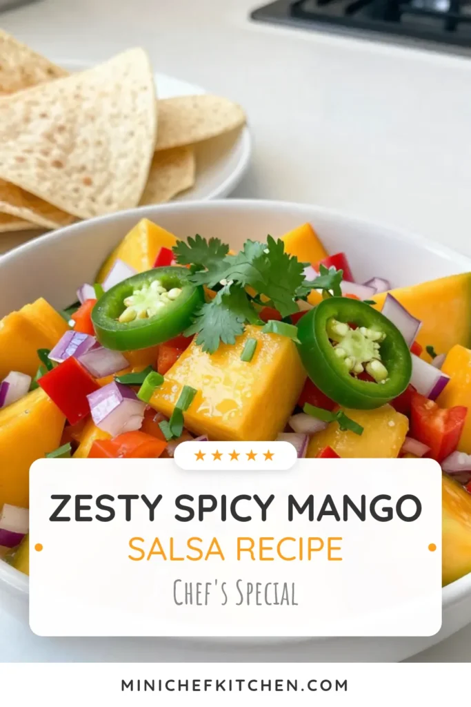 Looking for a delicious twist on traditional salsa? Try this spicy mango salsa recipe! With fresh mango salsa ingredients like ripe mangoes, jalapeño, and lime, this easy mango salsa recipe is perfect for any occasion. Serve it as a spicy salsa for tacos, or enjoy it with tortilla chips. Impress your guests with homemade salsa with jalapeño that’s bursting with flavor. Click to discover your new favorite salsa! #MangoSalsa #SalsaRecipe #SpicySalsa #HomemadeSalsa