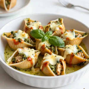 Pesto Chicken Stuffed Shells Savory and Simple Dish