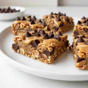 - 2 cups rolled oats - 1 cup creamy peanut butter - 1/4 cup honey or pure maple syrup - 1/2 cup packed brown sugar - 1/2 cup semi-sweet or dark chocolate chips These ingredients form the heart of your granola bars. Rolled oats give the bars their chewy texture. Creamy peanut butter adds flavor and binds everything together. Honey or maple syrup sweetens the mix, while brown sugar adds a rich depth. Finally, chocolate chips bring a delightful sweetness that makes these bars hard to resist. - 1/4 cup chopped nuts (like almonds or walnuts) - 1/4 cup dried fruit (such as cranberries or raisins) - 1/2 teaspoon ground cinnamon These add-ins can take your bars to the next level. Chopped nuts add crunch and healthy fats. Dried fruit offers a sweet burst, making each bite exciting. Ground cinnamon gives warmth and flavor, making your bars even more inviting. - Alternatives for peanut butter: You can use almond butter or sun butter if needed. - Swap options for sweeteners: Agave syrup or coconut sugar can replace honey or brown sugar. These substitutes allow you to customize your bars based on dietary needs or preferences. Just remember that each change might slightly alter the taste or texture, so be mindful when mixing things up! {{ingredient_image_2}} 1. Start by preheating your oven to 350&deg;F (175&deg;C). This step warms up the oven for baking. 2. Grab an 8x8-inch baking dish and line it with parchment paper. Make sure some edges hang over. This helps you lift the bars out later. 3. In a large bowl, combine 2 cups of rolled oats, 1/4 cup of chopped nuts, and 1/4 cup of dried fruit. Mix them well and set aside. 1. In a saucepan on low heat, add 1 cup of creamy peanut butter, 1/4 cup of honey or maple syrup, 1/2 cup of brown sugar, 1/2 teaspoon of vanilla extract, 1/2 teaspoon of cinnamon, and a pinch of salt. Stir this mixture until it&rsquo;s smooth and warm. 2. Pour the peanut butter blend over the oat mixture. Stir until every oat and nut gets coated. This makes the bars tasty and chewy. 3. Gently fold in 1/2 cup of chocolate chips. Be careful not to break them. 1. Take the mixture and press it firmly into the lined baking dish. Use a spatula to make it even. 2. Place the dish in your preheated oven and bake for 20-25 minutes. Look for the edges to turn golden brown. This is a sign they are ready. 3. Once done, remove the dish from the oven and let it cool completely in the pan. This step is crucial for cutting neat bars later. 4. After cooling, lift the granola block out using the parchment overhang. Cut it into bars or squares to enjoy. To get the best granola bars, press the mixture firmly into the pan. This step is vital. It helps the bars hold together after baking. Use the back of a spatula or your hands to pack it down well. After baking, let the bars cool completely in the pan. This makes cutting them easier. If you try to cut them too soon, they may crumble. You can make these bars even better with spices. A dash of nutmeg or a bit more cinnamon adds warmth. I like to use natural peanut butter. Look for brands that have just peanuts and salt. Some good choices are Smucker's or Justin's. They taste great and are healthier. For a fun presentation, place the bars on a wooden cutting board. Drizzle a little extra peanut butter on top. You can also sprinkle more chocolate chips for a nice touch. These bars are perfect for a quick breakfast or a healthy snack on the go. They are great for school lunches or outdoor adventures. Pro Tips Use Old-Fashioned Rolled Oats: Quick oats will not hold together as well. Using rolled oats ensures a chewy texture in your granola bars. Customize Your Mix-ins: Feel free to swap in your favorite nuts, seeds, or dried fruits to make these bars uniquely yours! Press Firmly: When spreading the mixture in the baking dish, make sure to press it down firmly. This helps the bars hold together after baking. Store in an Airtight Container: To keep your granola bars fresh, store them in an airtight container at room temperature for up to a week. {{image_4}} You can change the nut butter in this recipe. Almond or cashew butter works well. Each nut butter adds a unique taste. Try them to find your favorite! Mix-ins can also change the flavor. You can add seeds like chia or pumpkin seeds. Shredded coconut gives a nice tropical twist. Be creative and mix what you love! Want a gluten-free version? Just use gluten-free oats. Check the label to ensure they meet your needs. You can still enjoy these delicious bars! If you prefer vegan options, replace honey with maple syrup. Use dairy-free chocolate chips for a fully vegan treat. Everyone can enjoy these bars! To make these bars healthier, reduce sugar. You can cut the brown sugar in half. The honey or syrup adds sweetness without losing taste. Adding protein powder boosts nutrition. Mix in a scoop of your favorite protein powder. This keeps you full and satisfied longer. Choose your flavors wisely to match the bars! To keep your granola bars fresh, store them in airtight containers. This is better than zip-lock bags. Airtight containers block air, which helps prevent them from going stale. Keep the bars at room temperature for up to one week. If you want them to last longer, try refrigeration. In the fridge, they can stay fresh for two weeks. Freezing is a great option if you make a big batch. To freeze granola bars, first cut them into pieces. Wrap each piece tightly in plastic wrap. Then, place the wrapped bars in a freezer-safe bag or container. You can store them in the freezer for up to three months. When you&rsquo;re ready to eat one, take it out and let it thaw at room temperature. For the best texture, eat them within a day of thawing. Check your granola bars before eating. If you see mold or an unusual smell, throw them away. If they feel too hard or too soft, they may not taste good. Fresh bars should feel firm but not rock hard. Always trust your senses&mdash;if something seems off, it&rsquo;s better to be safe. Can I use quick oats instead of rolled oats? Yes, you can use quick oats. They will work but can change the texture. Rolled oats give a chewier bite, while quick oats create a softer bar. If you want a chewy texture, stick to rolled oats. How long do these granola bars last? These bars can last up to a week at room temperature. Store them in an airtight container. If you want them to last longer, refrigerate them. You can also freeze them for up to three months. Why are my bars too crumbly? If your bars are crumbly, you may need more binding. Try adding a bit more peanut butter or honey. Press the mixture down firmer before baking to help them hold together. What if my mixture is too sticky? If the mixture is too sticky, you can add more oats. This will absorb some of the moisture. You can also chill the mixture for a bit before pressing it into the dish. Approximate calories per bar Each bar has about 150 calories. This can vary based on the ingredients you choose. If you add nuts or dried fruit, the calories may increase. Health benefits of the ingredients used - Rolled oats provide fiber for better digestion. - Peanut butter offers protein and healthy fats. - Honey or maple syrup adds natural sweetness and antioxidants. - Chocolate chips can boost mood with a little treat. These bars are a great way to fuel your day! Making homemade granola bars is simple and fun. You learned about key ingredients like oats, peanut butter, and chocolate chips. I shared tips on mixing and baking for the best texture and flavor. You can also try different flavors or swaps to suit your needs. Finally, store your bars properly for the best shelf life. Enjoy them at home or on the go! Your homemade treats can be healthy and tasty. Start baking and find your favorite recipe option today!