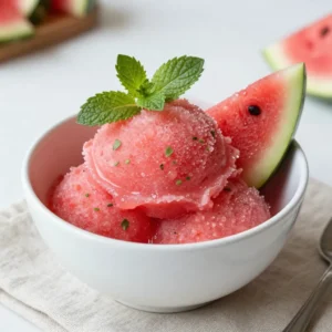 Watermelon Mint Sorbet Refreshing Summer Delight