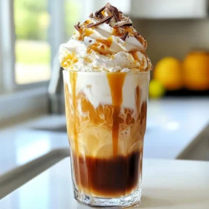 To make a delicious Caramel Mocha Iced Coffee, you need a few simple items. Gather these ingredients to start your drink: - 1 cup strong brewed coffee, cooled to room temperature - 1 cup milk (choose between dairy or your favorite non-dairy alternative) - 2 tablespoons rich chocolate syrup - 2 tablespoons sweet caramel sauce (plus extra for drizzling on top) - 1 teaspoon pure vanilla extract - Ice cubes (enough to fill your glass) - Whipped cream (optional, for topping) - Chocolate shavings or a light dusting of cocoa powder for garnish (optional) Each ingredient plays a key role. The brewed coffee gives you that strong base. Milk adds creaminess, while chocolate syrup brings sweetness. The caramel sauce offers a rich flavor, and vanilla gives a nice touch. Ice keeps your drink cold, and whipped cream makes it fancy. Finally, the chocolate shavings or cocoa powder add a delightful finish. Feel free to adjust any ingredient based on your taste. This recipe is flexible, and you can make it your own! {{ingredient_image_2}} 1. Mixing the coffee and ingredients In a mixing bowl, start by adding 1 cup of cooled brewed coffee. Next, pour in 1 cup of milk. You can pick dairy or any non-dairy milk you like. Then, add 2 tablespoons of rich chocolate syrup and 2 tablespoons of sweet caramel sauce. Finally, drop in 1 teaspoon of pure vanilla extract. Whisk all these together until smooth and well blended. 2. Filling the glass with ice Take a tall glass and fill it with ice cubes. Make sure to leave about an inch of space at the top. This space lets the drink flow without spilling. 3. Pouring the coffee mixture over ice Slowly pour the smooth coffee mixture over the ice. Watch it cascade beautifully in the glass. This step is fun and makes your drink look great. 4. Adding whipped cream and garnishes If you want a treat, add a swirl of whipped cream on top. Drizzle some extra caramel sauce over the cream. For a nice touch, sprinkle chocolate shavings or a light dusting of cocoa powder on top. This makes your drink not only tasty but also pretty. 5. Serve and enjoy Serve your drink with a straw. Encourage your guests to stir gently to mix the flavors as they sip. This last step makes the drink even better. - Choosing the right coffee type: Start with strong brewed coffee. I love using a dark roast. It gives a bold flavor that pairs well with the sweetness of caramel and chocolate. You can also try espresso for a stronger kick. - Adjusting sweetness levels: Taste as you mix. If you want it sweeter, add more caramel or chocolate syrup. Remember, you can always add more but can&rsquo;t take it out. Start small, then adjust to your liking. - Best practices for layering ingredients: When pouring the coffee mixture over ice, do it slowly. This helps keep the layers nice. For an extra touch, pour the milk first and then the coffee. This makes a pretty drink and can enhance the flavor mix. These tips will help you make a Caramel Mocha Iced Coffee that tastes great and looks amazing! Enjoy the process. Pro Tips Quality Coffee Matters: Use freshly brewed coffee for the best flavor. A medium to dark roast enhances the chocolate and caramel notes. Customize Your Milk: Experiment with different types of milk, such as oat, almond, or coconut, to find the perfect balance of creaminess and flavor. Chill Your Glass: For an extra refreshing experience, chill your glass in the freezer for a few minutes before pouring in your iced coffee. Layering Flavors: To enhance the visual appeal and taste, pour the coffee mixture slowly over the ice to create a beautiful layered effect. {{image_4}} You can play with flavors in many ways. First, try different syrups. Instead of chocolate, use hazelnut or peppermint syrup. These options add a new twist to your drink. Next, think about your milk choice. If you want a dairy-free option, use almond, oat, or coconut milk. Each gives a unique taste and creaminess. Another fun idea is to blend your drink. Instead of pouring the mixture over ice, blend it with ice. This makes a frozen treat that's creamy and smooth. You can also add ice cream for an even richer flavor. These variations keep your Caramel Mocha Iced Coffee exciting. Experimenting with flavors makes it fun to find your perfect drink! - Storing brewed coffee: Keep brewed coffee in the fridge. Use an airtight container. It stays fresh for up to four days. Reheat or enjoy it cold. - Keeping milk fresh: Store milk in its original container. Keep it in the coldest part of the fridge. Use it within a week of opening. Check for any off-smell before using. - Tips for storing homemade caramel and chocolate sauces: Store sauces in clean jars. Seal them tightly and place them in the fridge. They can last for up to two weeks. Reheat in the microwave when needed. Can I use cold brew coffee instead? Yes, you can use cold brew coffee. It adds a smooth flavor. Cold brew is less bitter than hot coffee. Use the same amount as in the recipe. This will keep your drink refreshing and tasty. What milk alternatives work best? You can use many milk alternatives. Almond milk, oat milk, and soy milk are great choices. They blend well with coffee flavors. Each option gives a unique taste. Choose your favorite to make it yours! How can I make this drink sugar-free? To make a sugar-free version, skip the chocolate syrup and caramel sauce. Use sugar-free syrups instead. You can find these in stores. They add flavor without the sugar. Enjoy your drink without the guilt! To wrap up, we explored how to make a delicious Caramel Mocha Iced Coffee. We looked at essential ingredients like strong coffee, milk options, and syrups. I shared easy steps for mixing, pouring, and garnishing your drink. Plus, we covered tips for the perfect taste and fun variations to try. Remember to store your brewed coffee and sauces properly for the best flavor. Enjoy crafting your refreshing drink, and don't hesitate to experiment with new flavors. You&rsquo;ll impress everyone with your homemade creation!